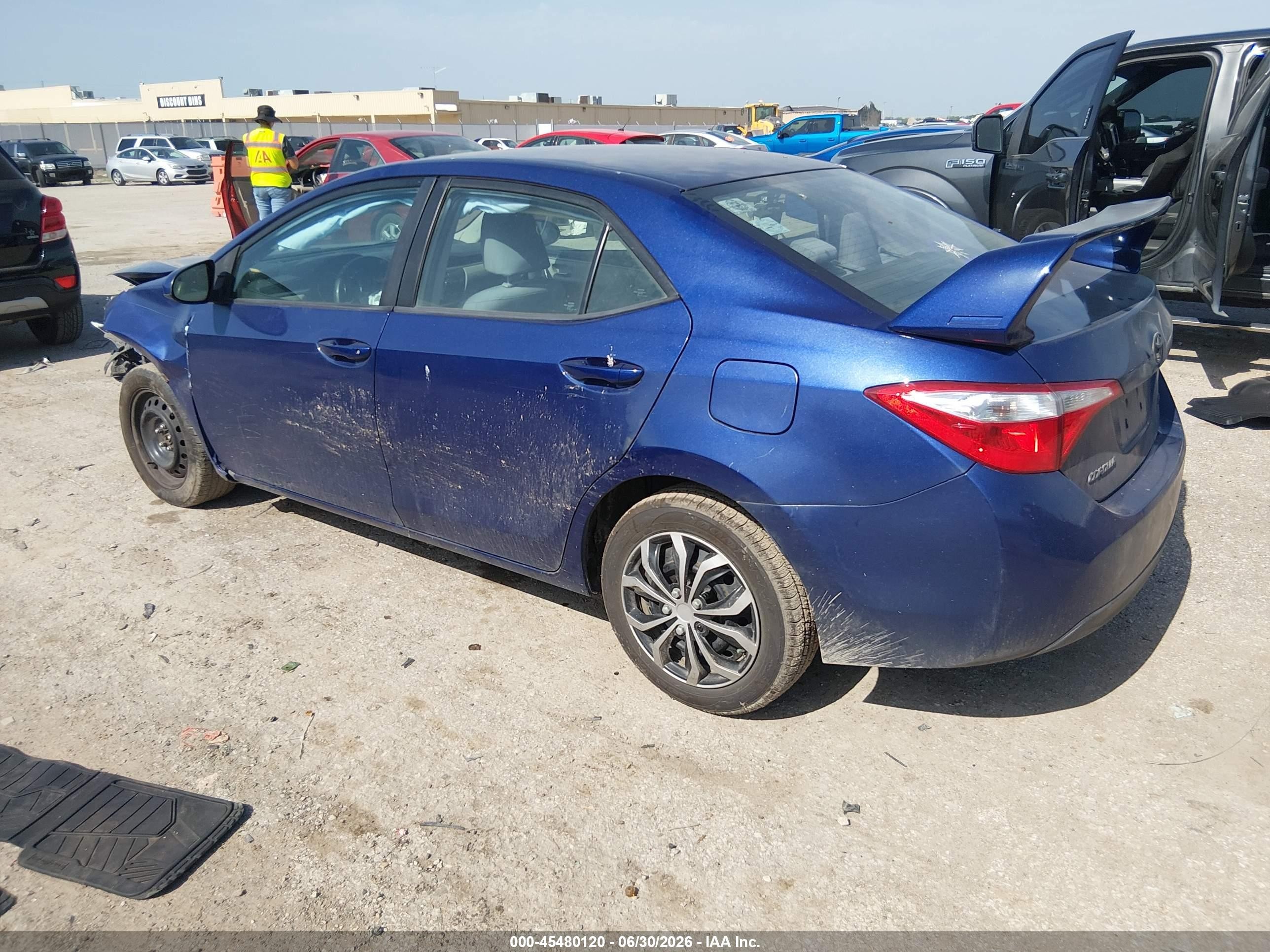 2014 Toyota Corolla Le Blue vin: 5YFBURHE0EP080933