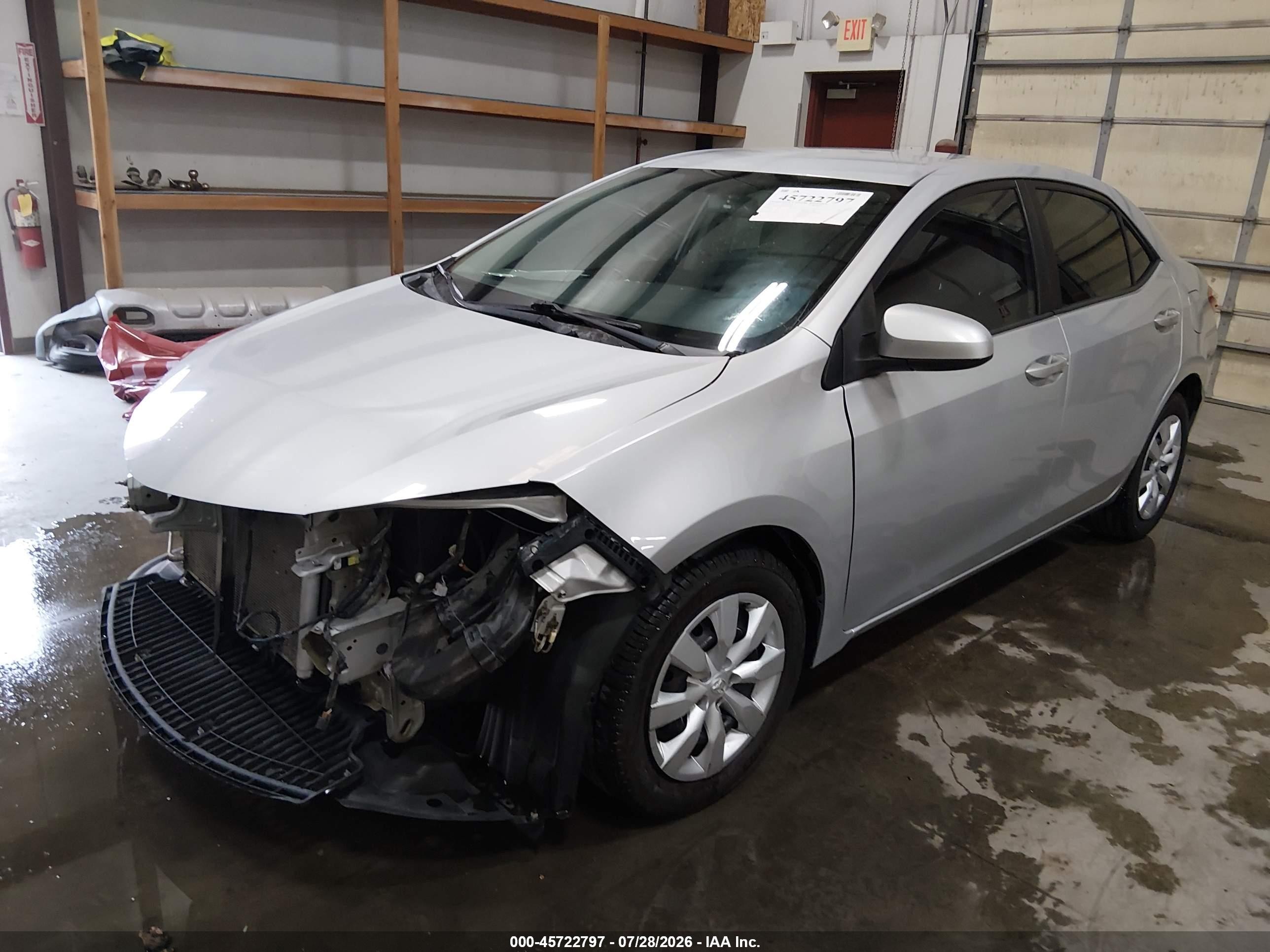2014 Toyota Corolla Le Gray vin: 5YFBURHE0EP090183
