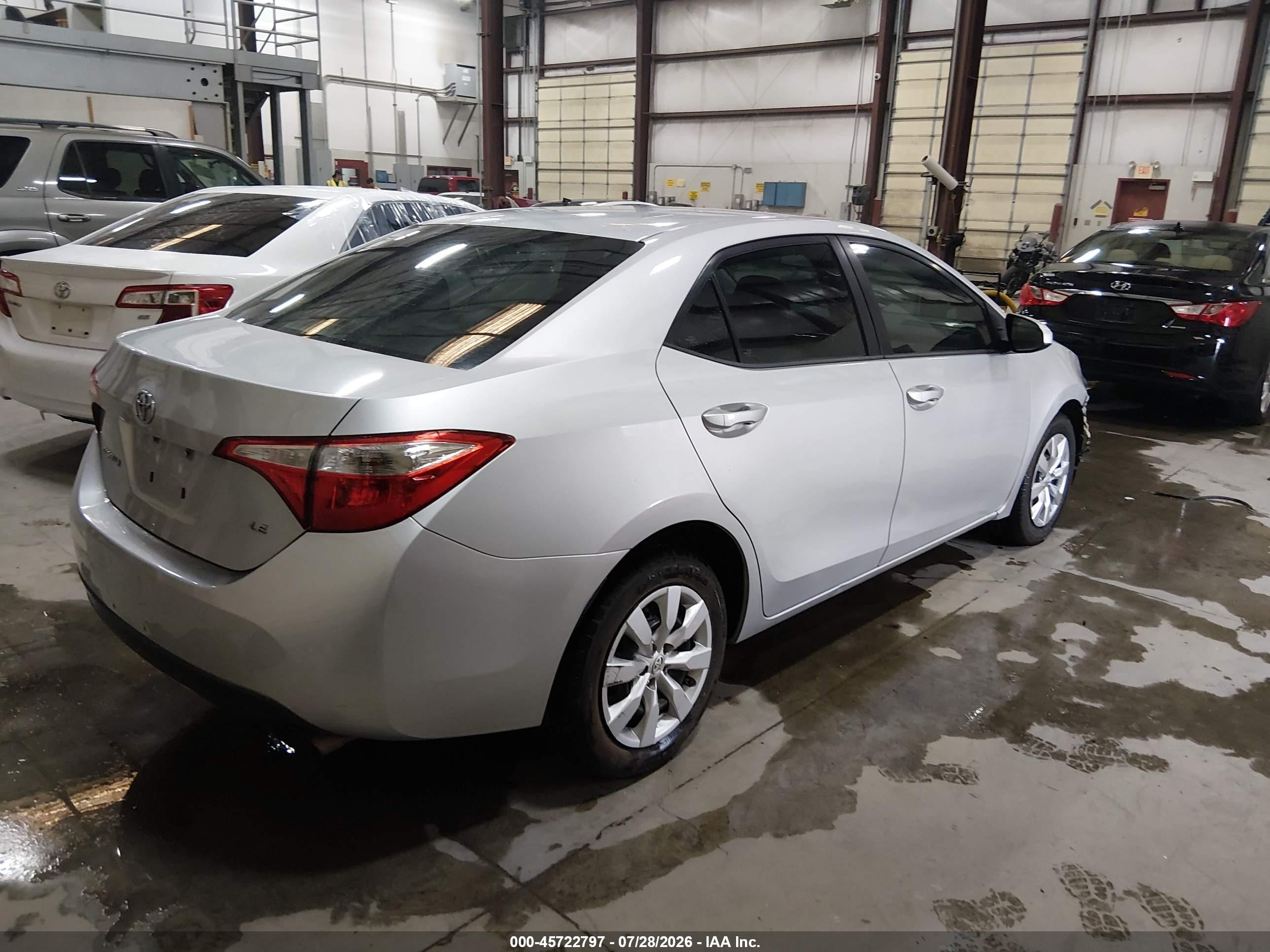 2014 Toyota Corolla Le Gray vin: 5YFBURHE0EP090183