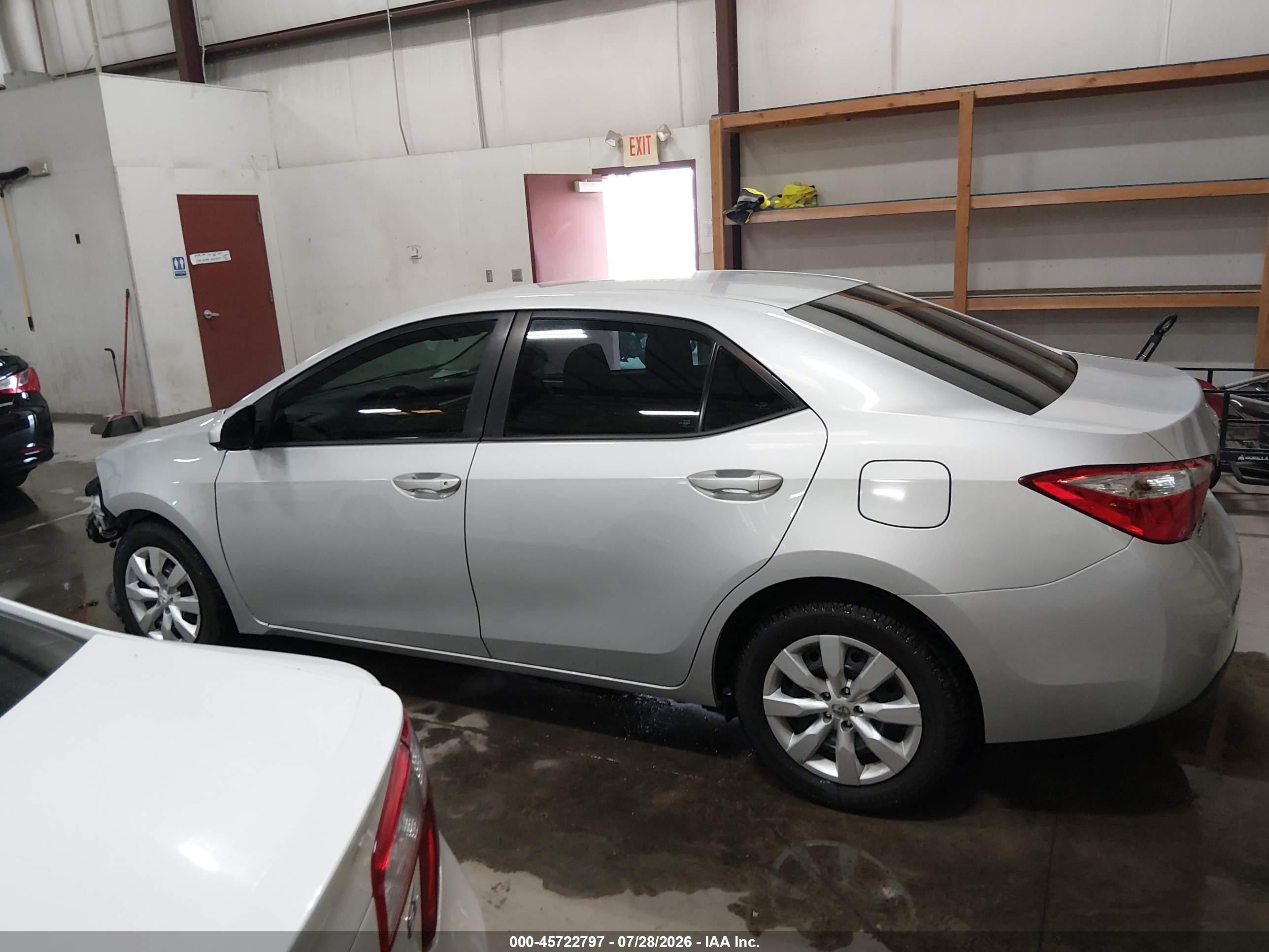 2014 Toyota Corolla Le Gray vin: 5YFBURHE0EP090183