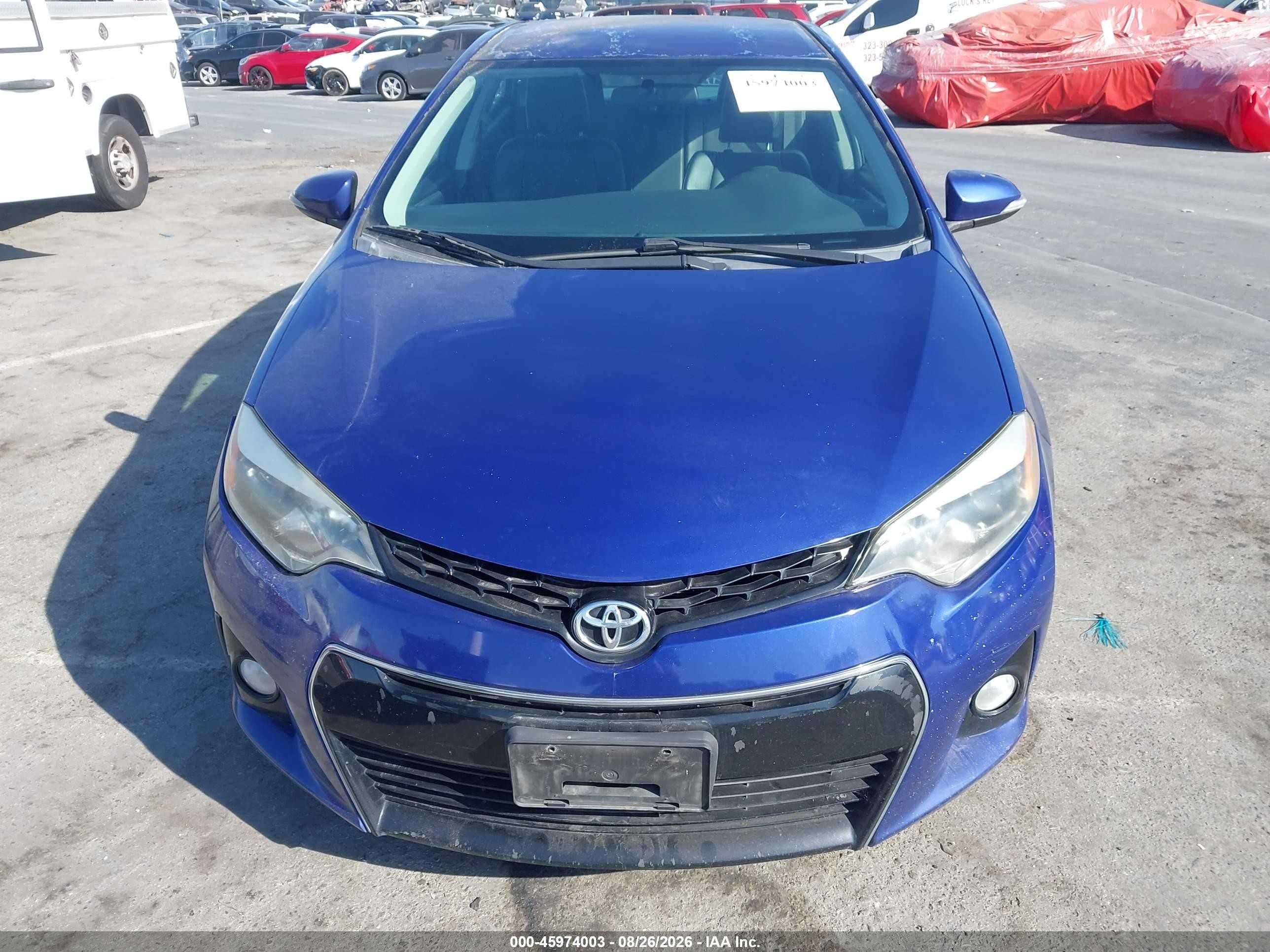 2014 Toyota Corolla S Plus Синий vin: 5YFBURHE0EP124445