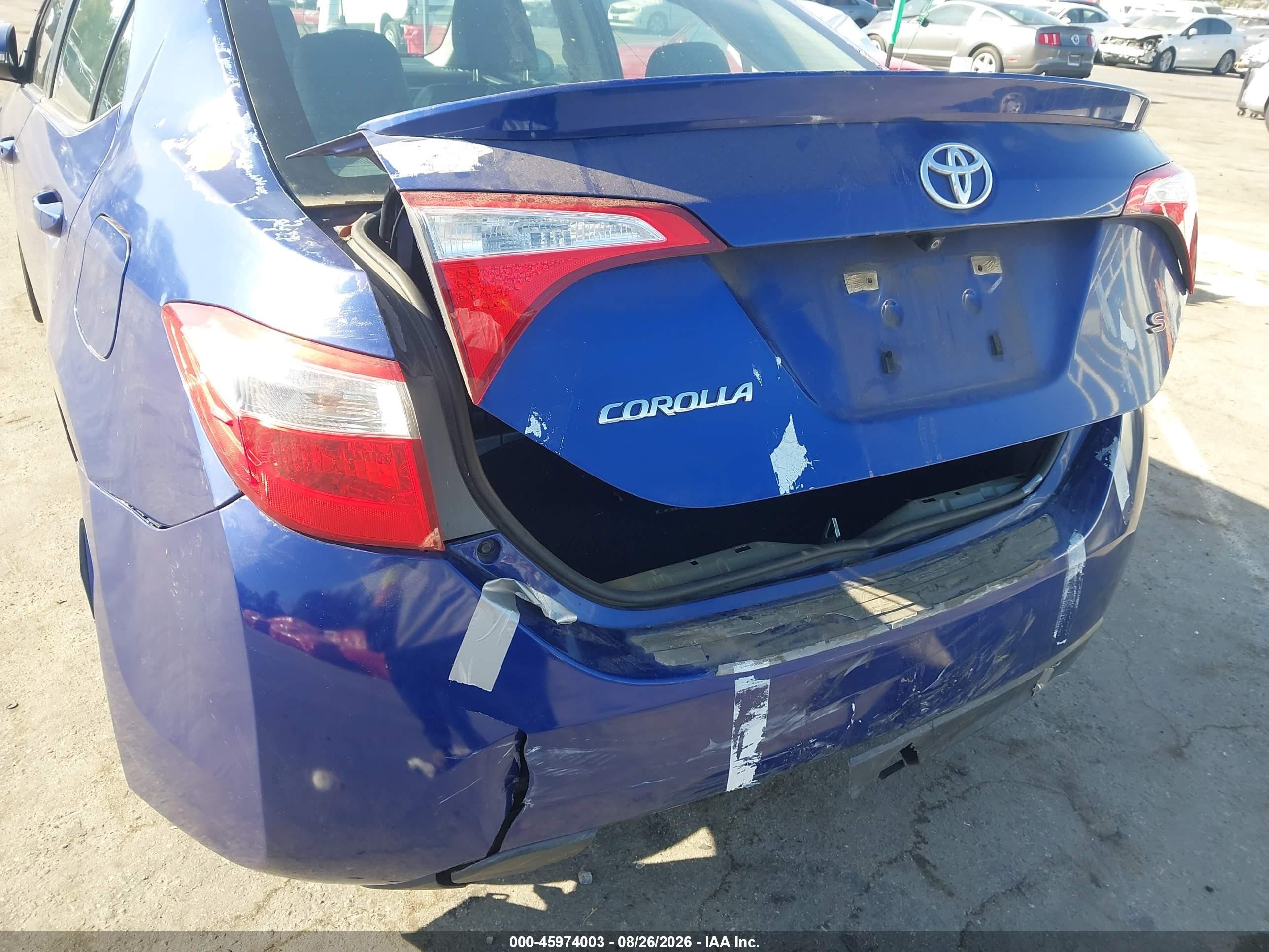 2014 Toyota Corolla S Plus Синий vin: 5YFBURHE0EP124445