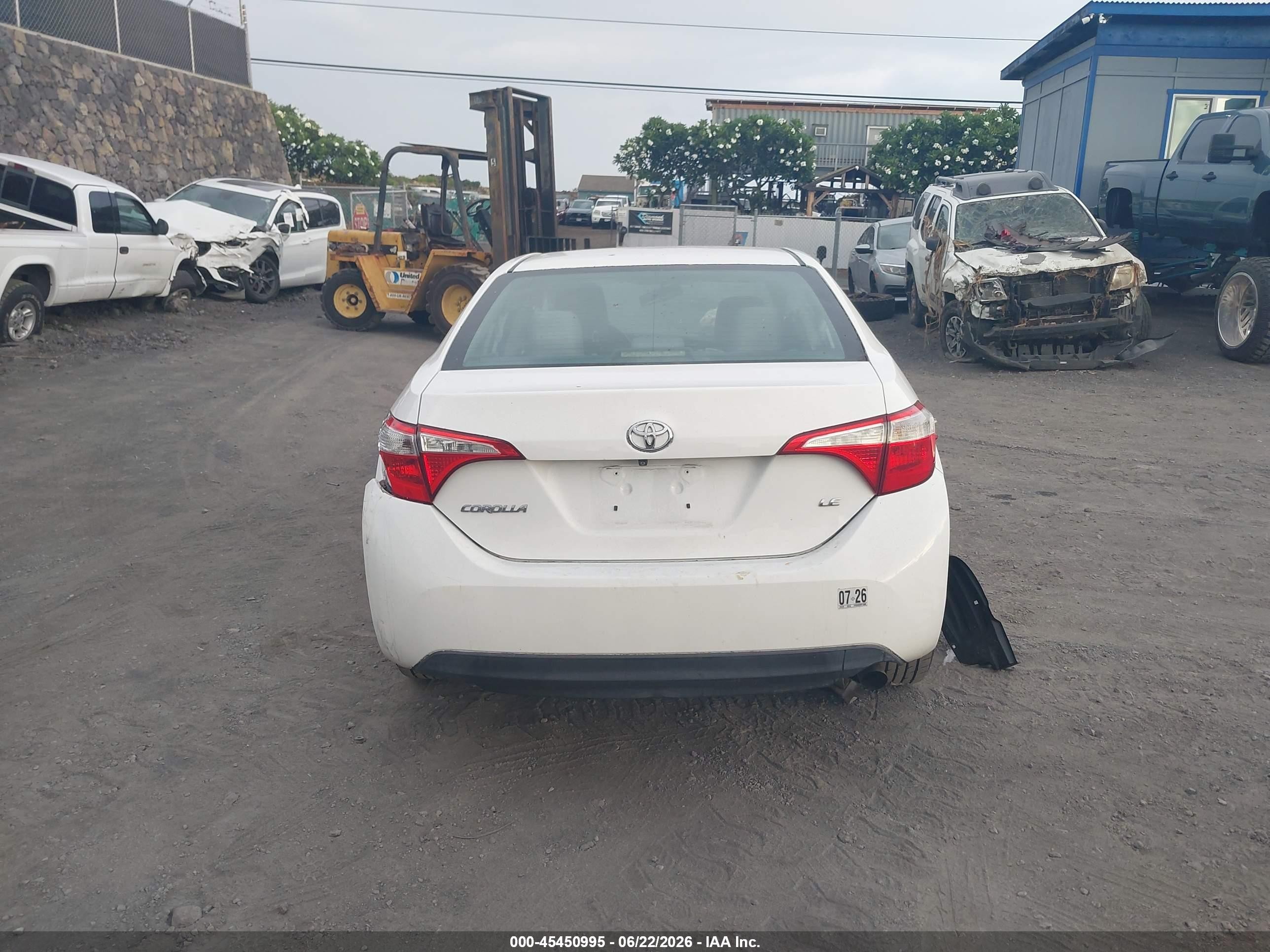2014 Toyota Corolla Le/le Plus/le Premium Белый vin: 5YFBURHE0EP133906