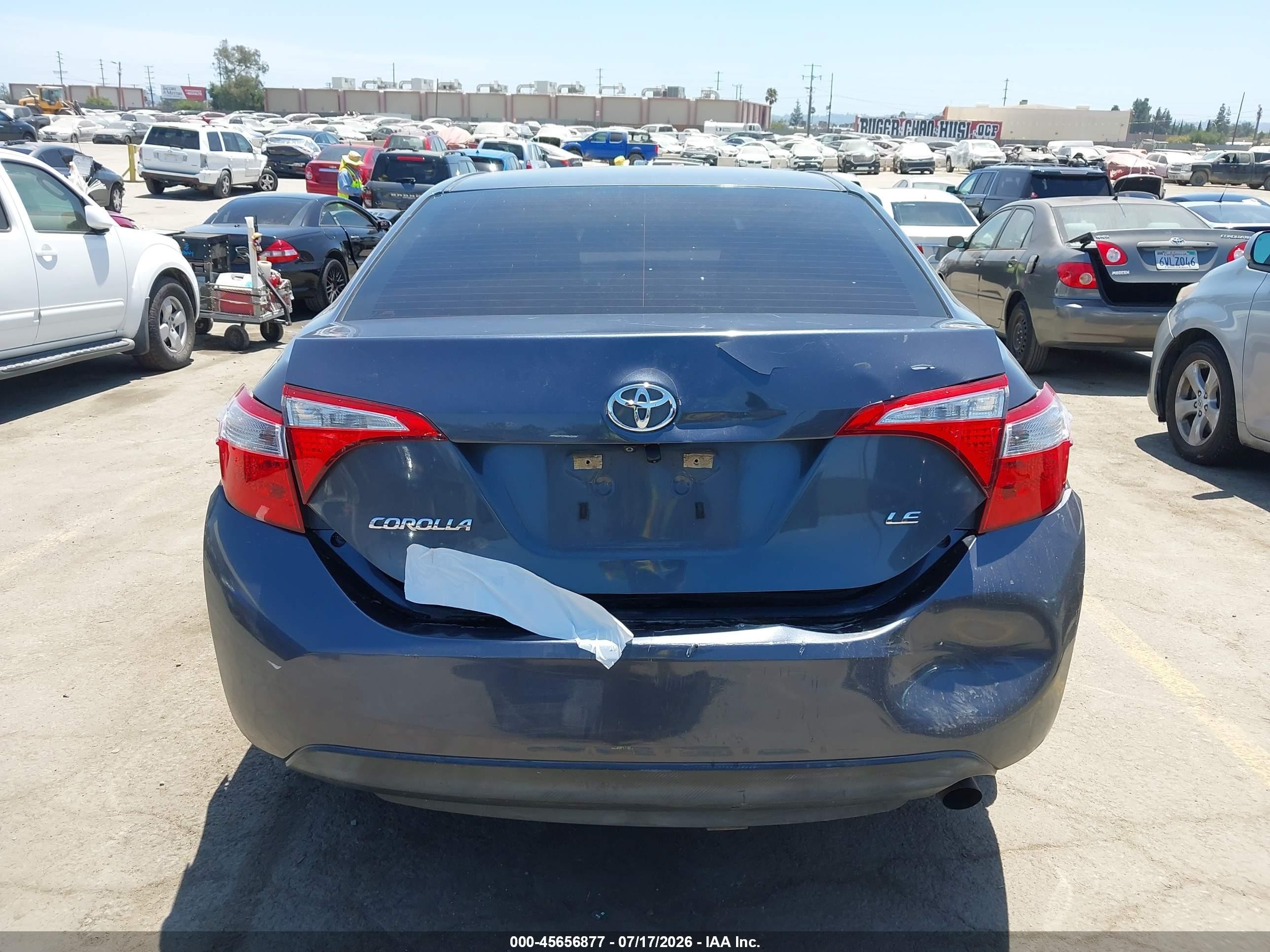 2014 Toyota Corolla Le Blue vin: 5YFBURHE0EP161690