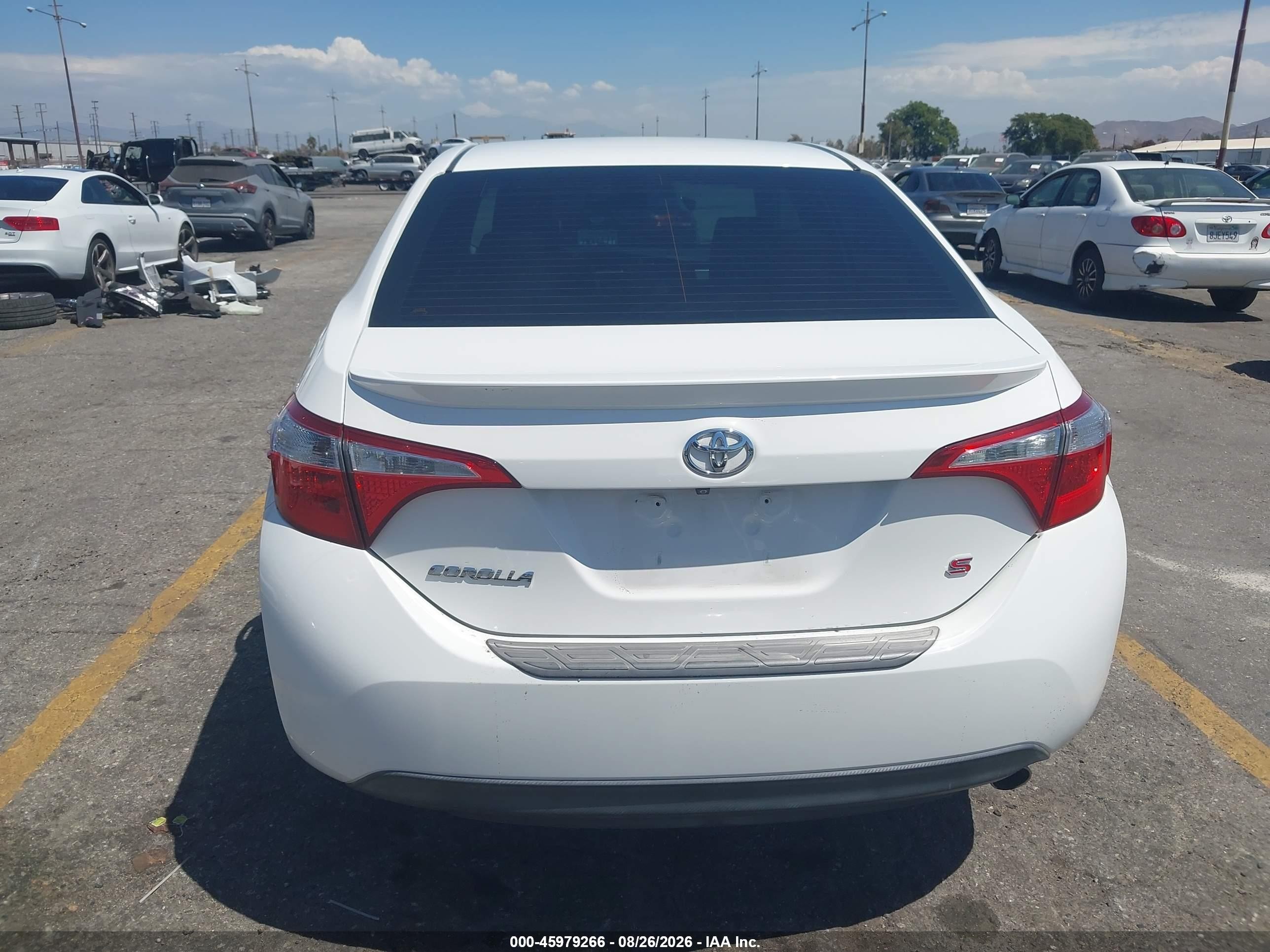 2014 Toyota Corolla S Plus Белый vin: 5YFBURHE0EP163052