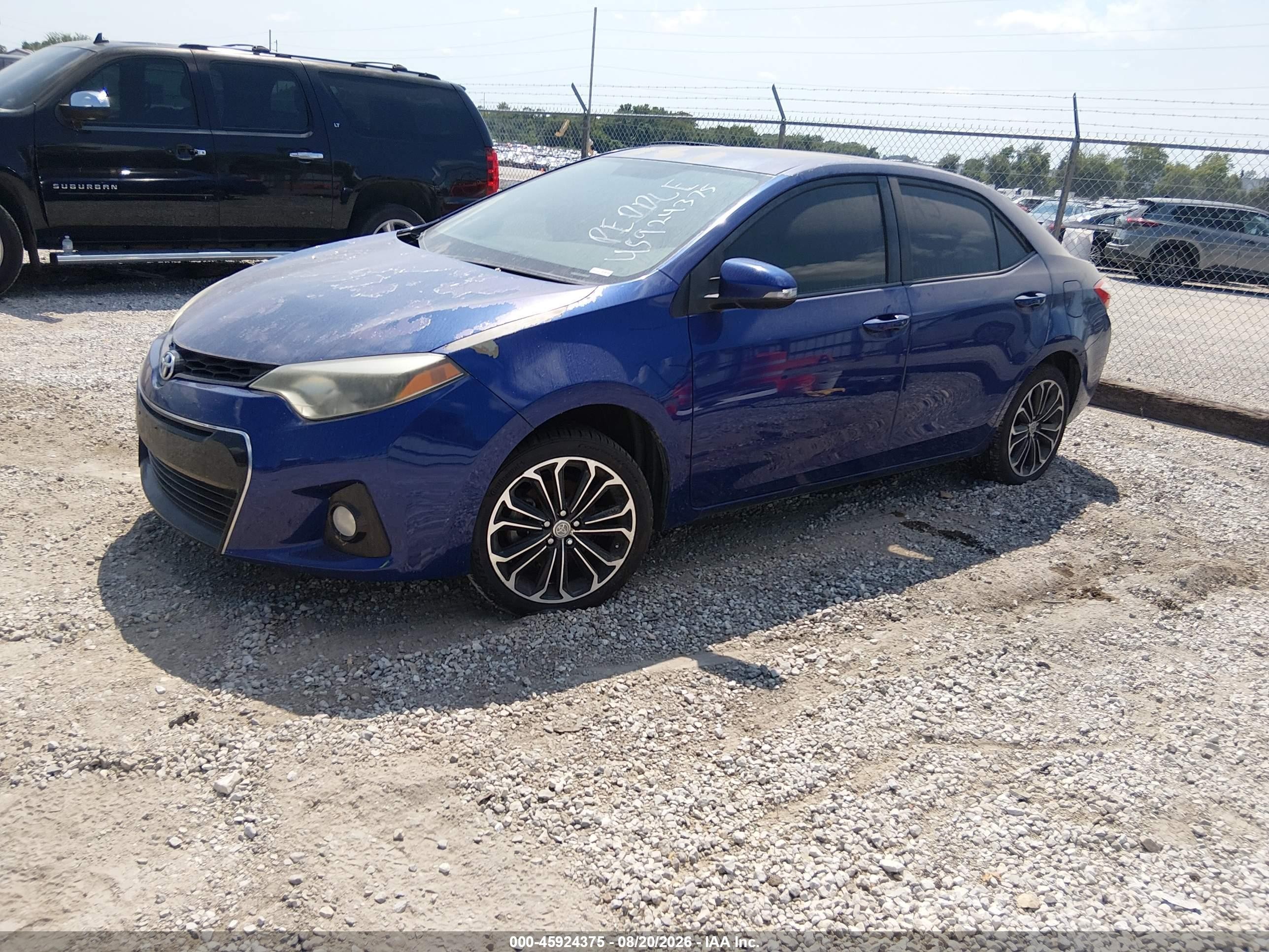 2014 Toyota Corolla S Plus Blue vin: 5YFBURHE0EP174309