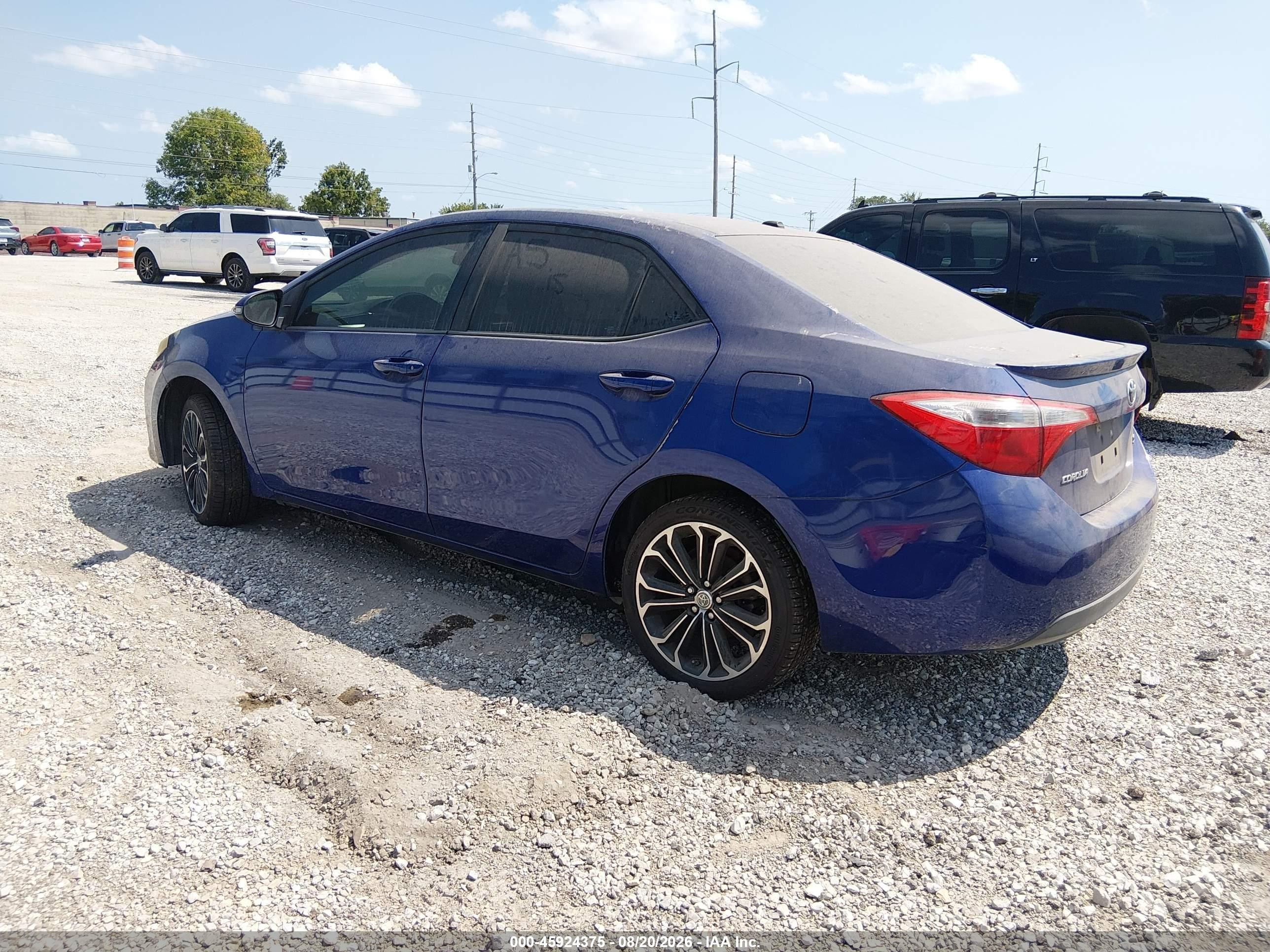 2014 Toyota Corolla S Plus Blue vin: 5YFBURHE0EP174309