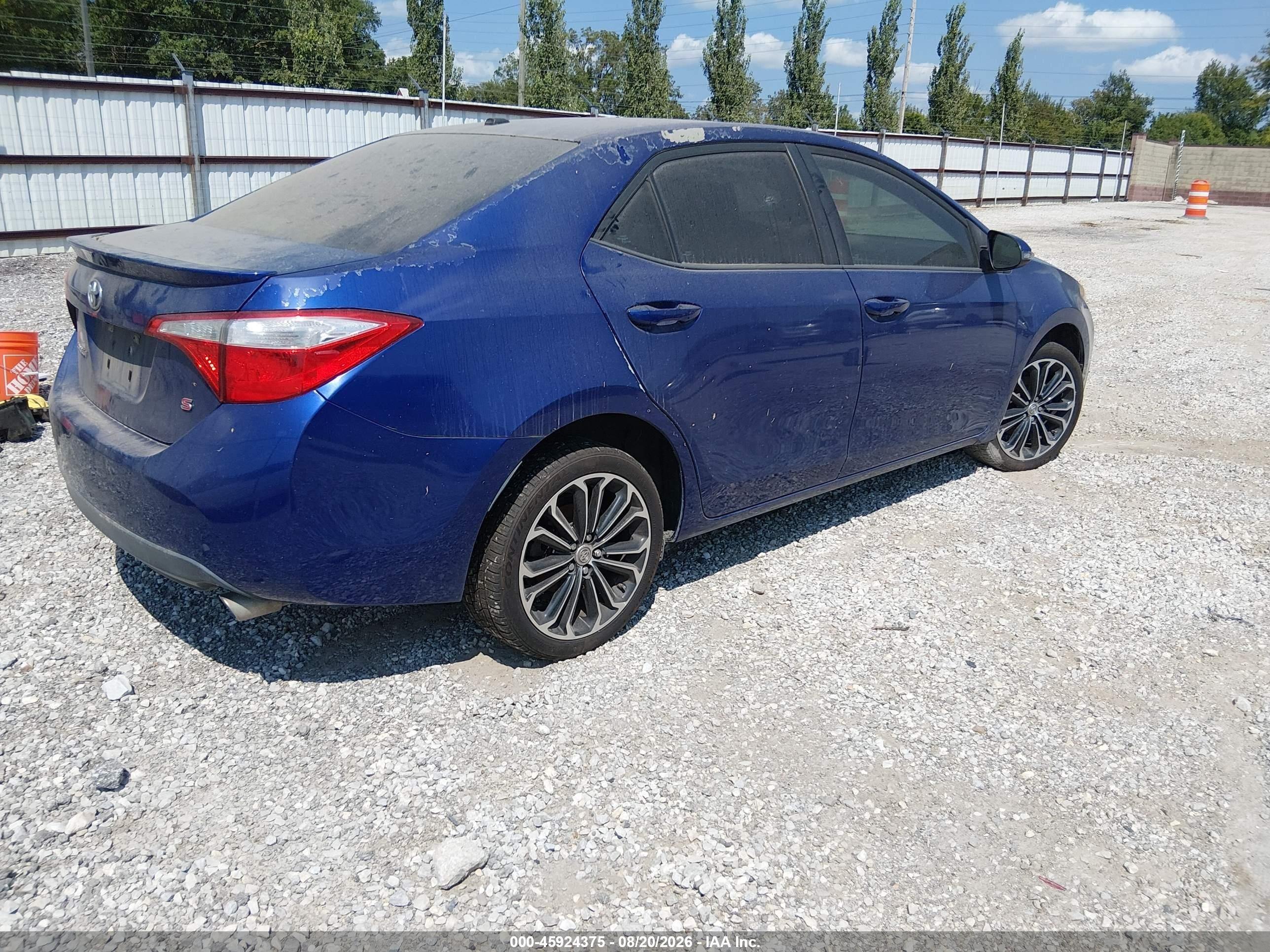 2014 Toyota Corolla S Plus Blue vin: 5YFBURHE0EP174309