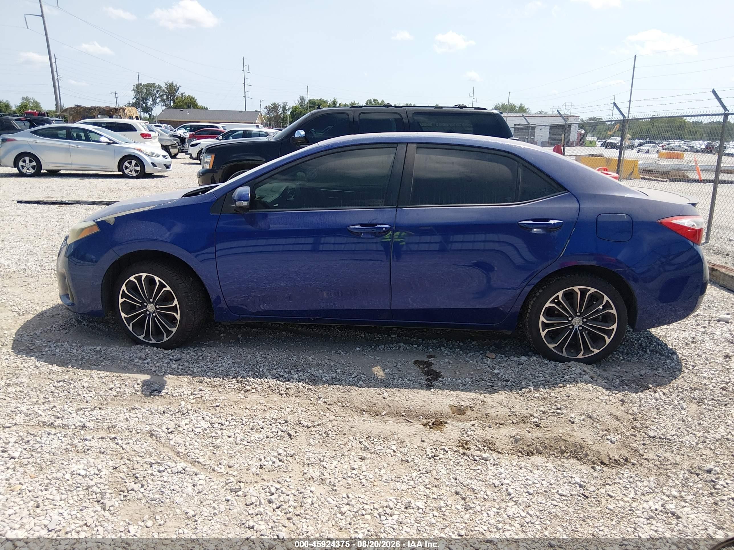2014 Toyota Corolla S Plus Blue vin: 5YFBURHE0EP174309