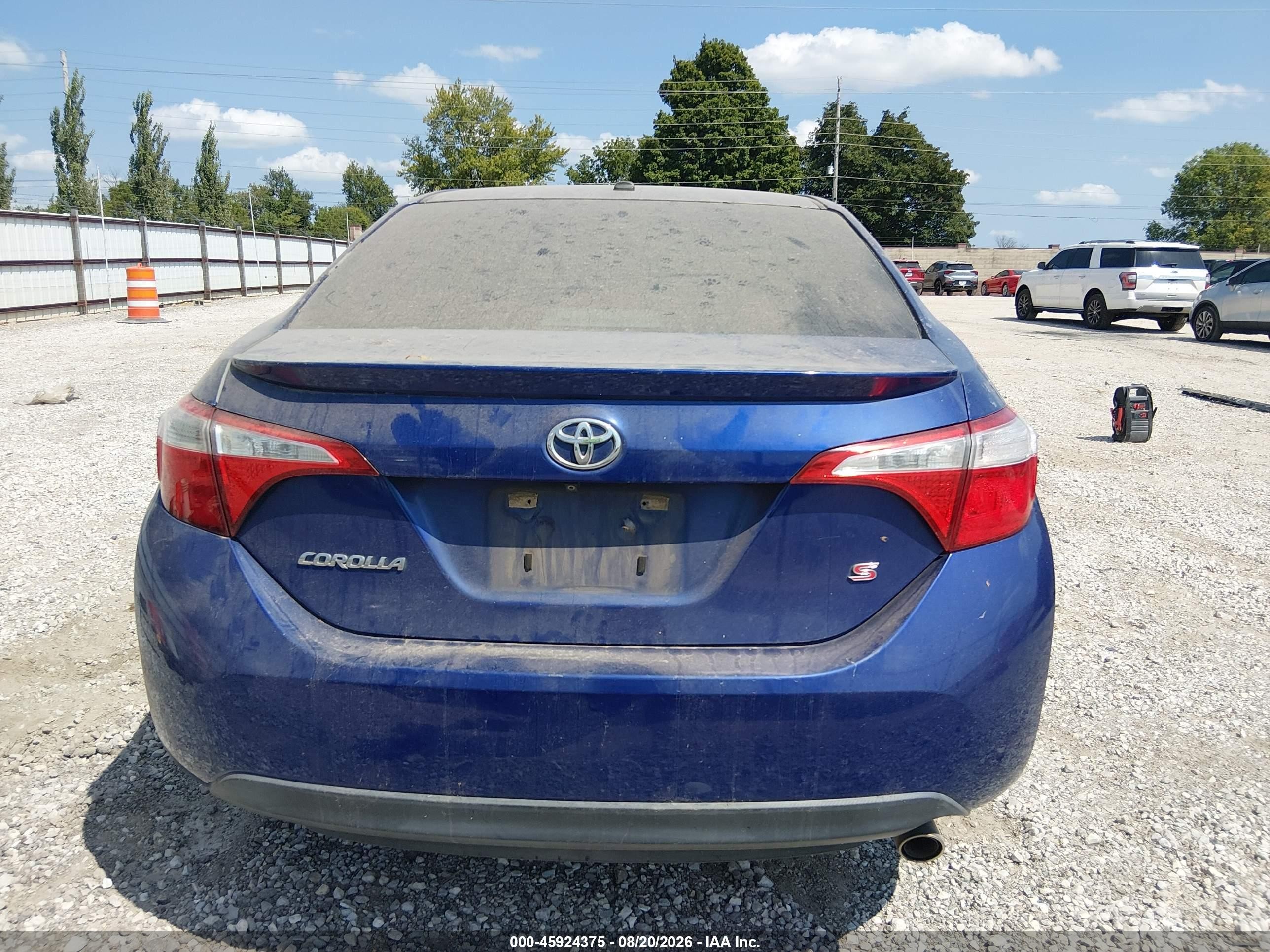 2014 Toyota Corolla S Plus Blue vin: 5YFBURHE0EP174309