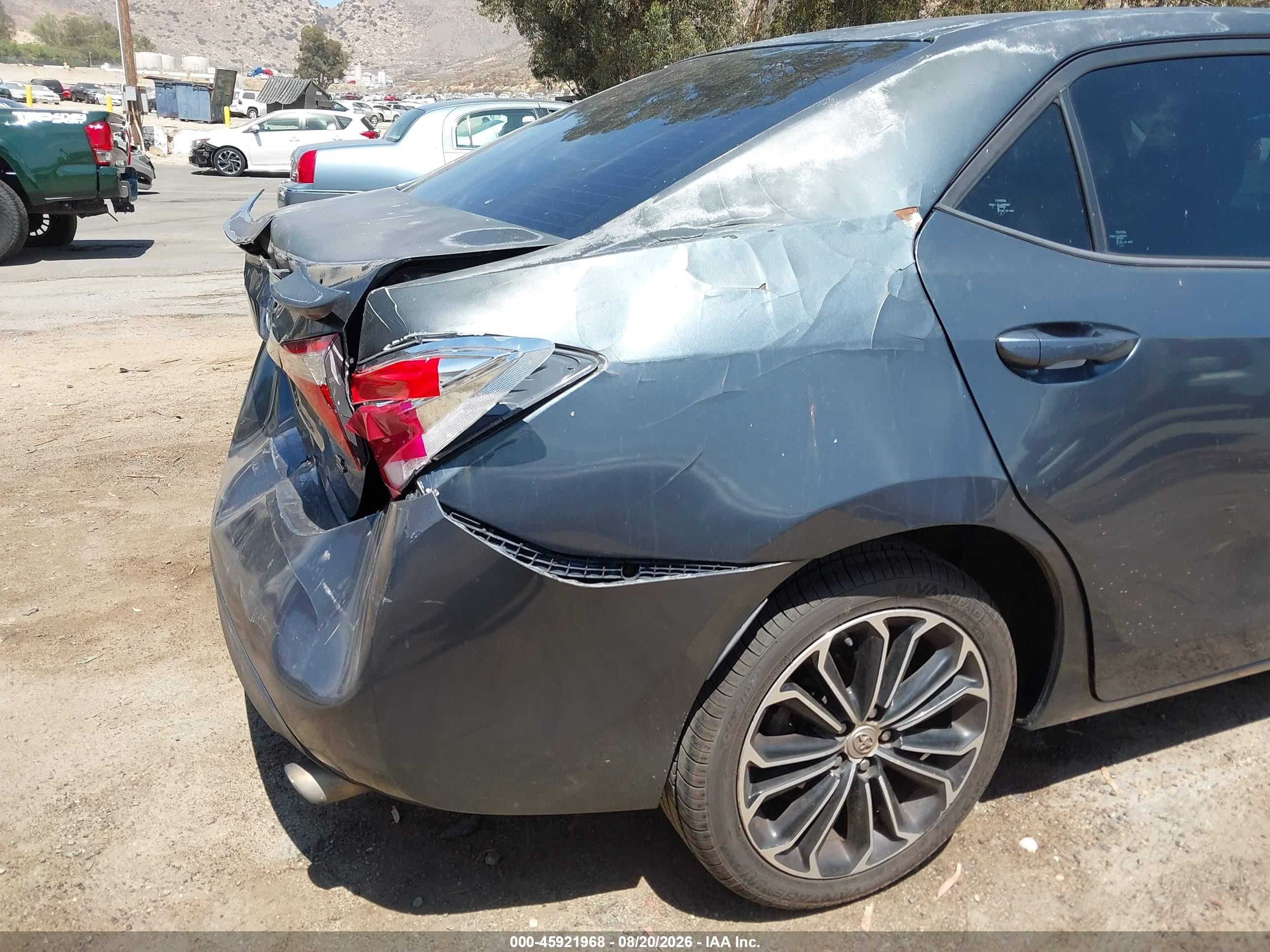2015 Toyota Corolla S Plus Gray vin: 5YFBURHE0FP180709