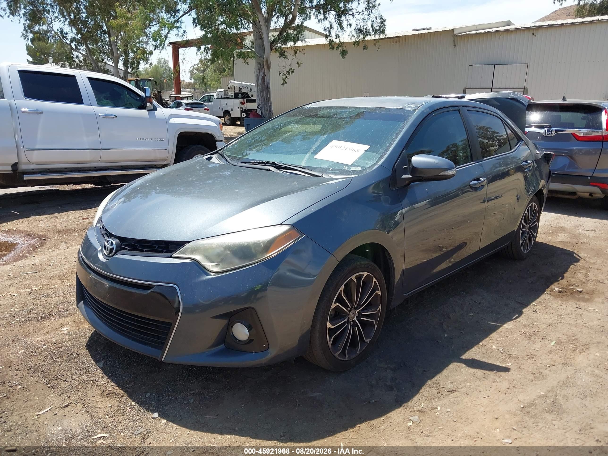 2015 Toyota Corolla S Plus Gray vin: 5YFBURHE0FP180709
