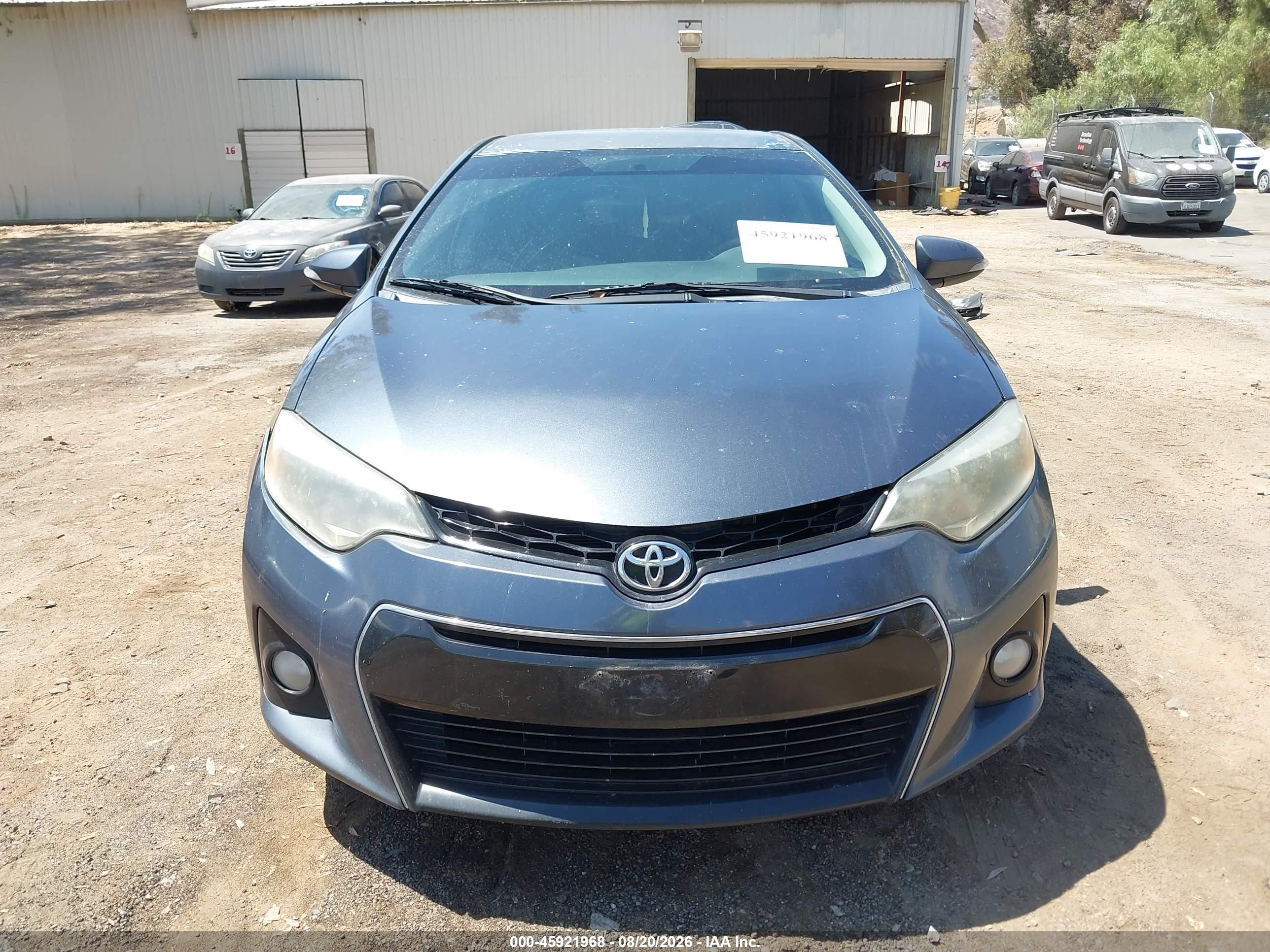 2015 Toyota Corolla S Plus Gray vin: 5YFBURHE0FP180709