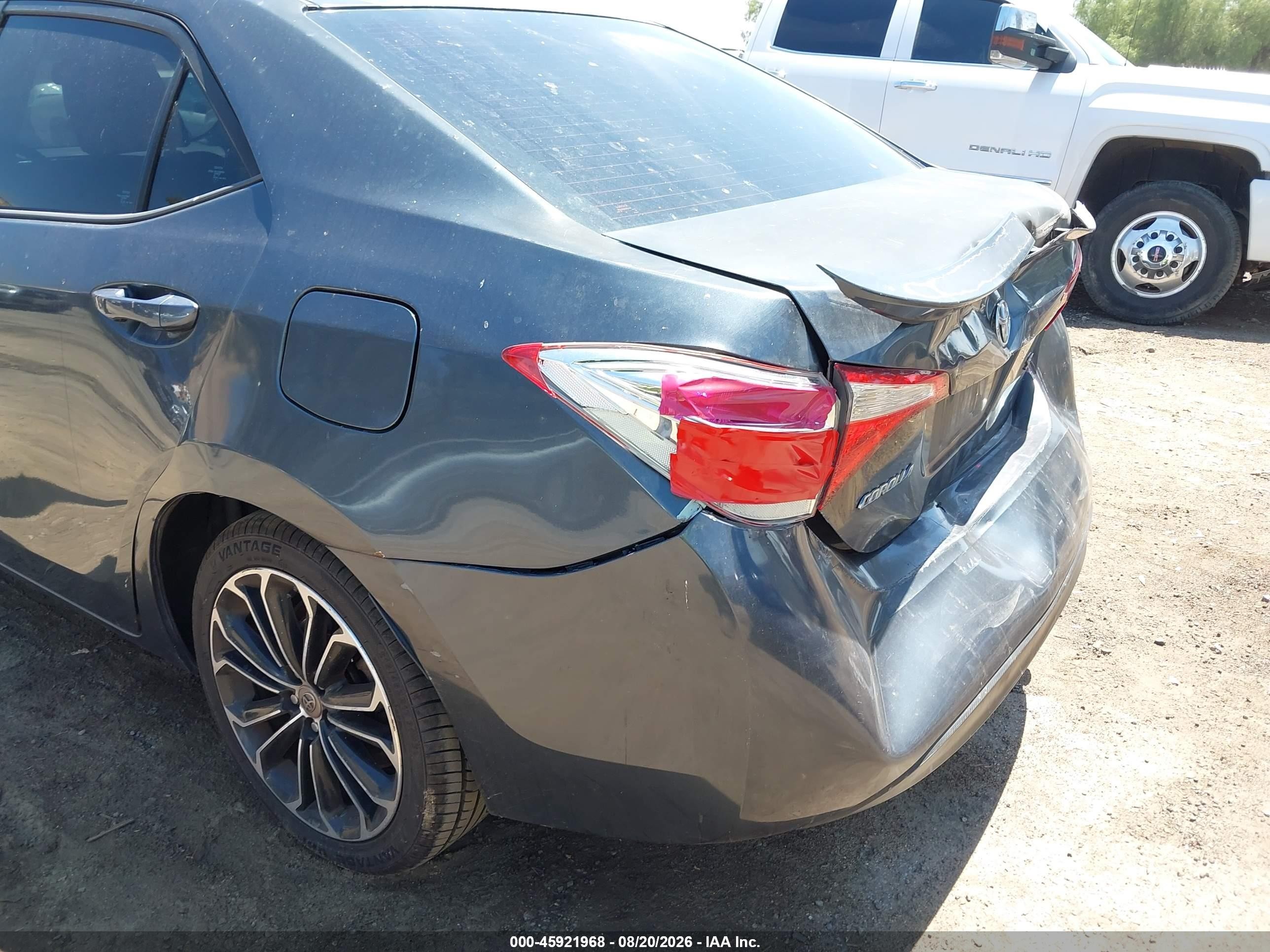 2015 Toyota Corolla S Plus Gray vin: 5YFBURHE0FP180709