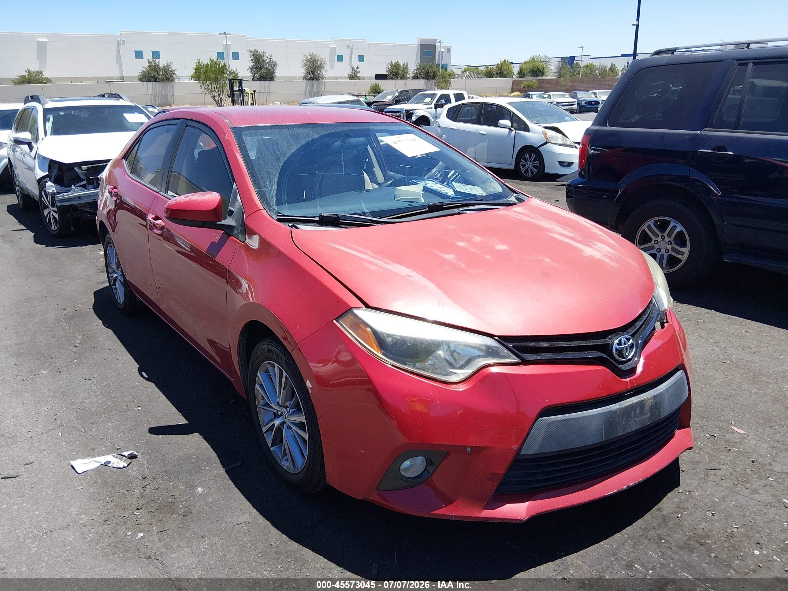 2015 Toyota Corolla Le Plus Бордовый vin: 5YFBURHE0FP185909