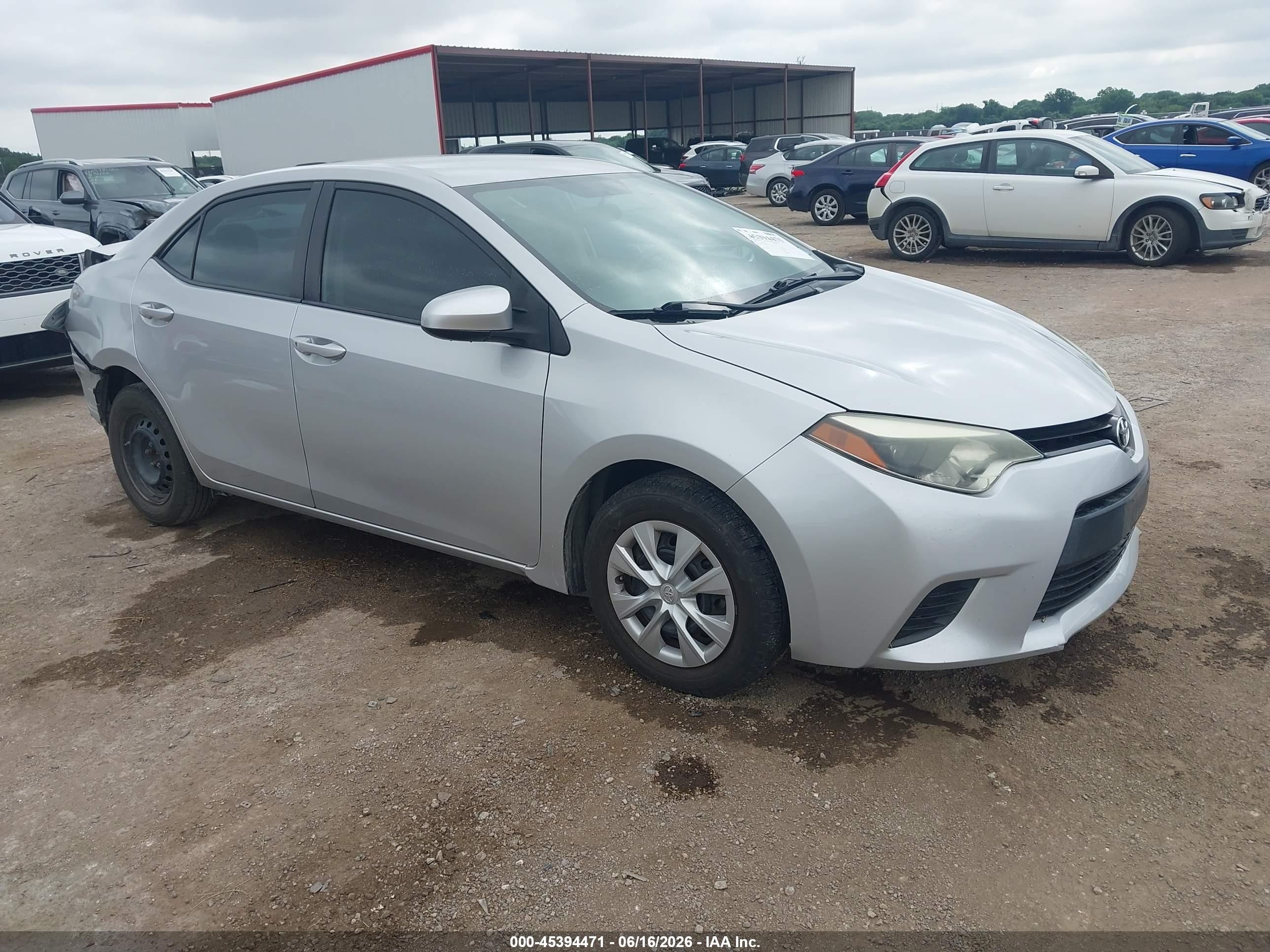 2015 Toyota Corolla L Silver vin: 5YFBURHE0FP186459