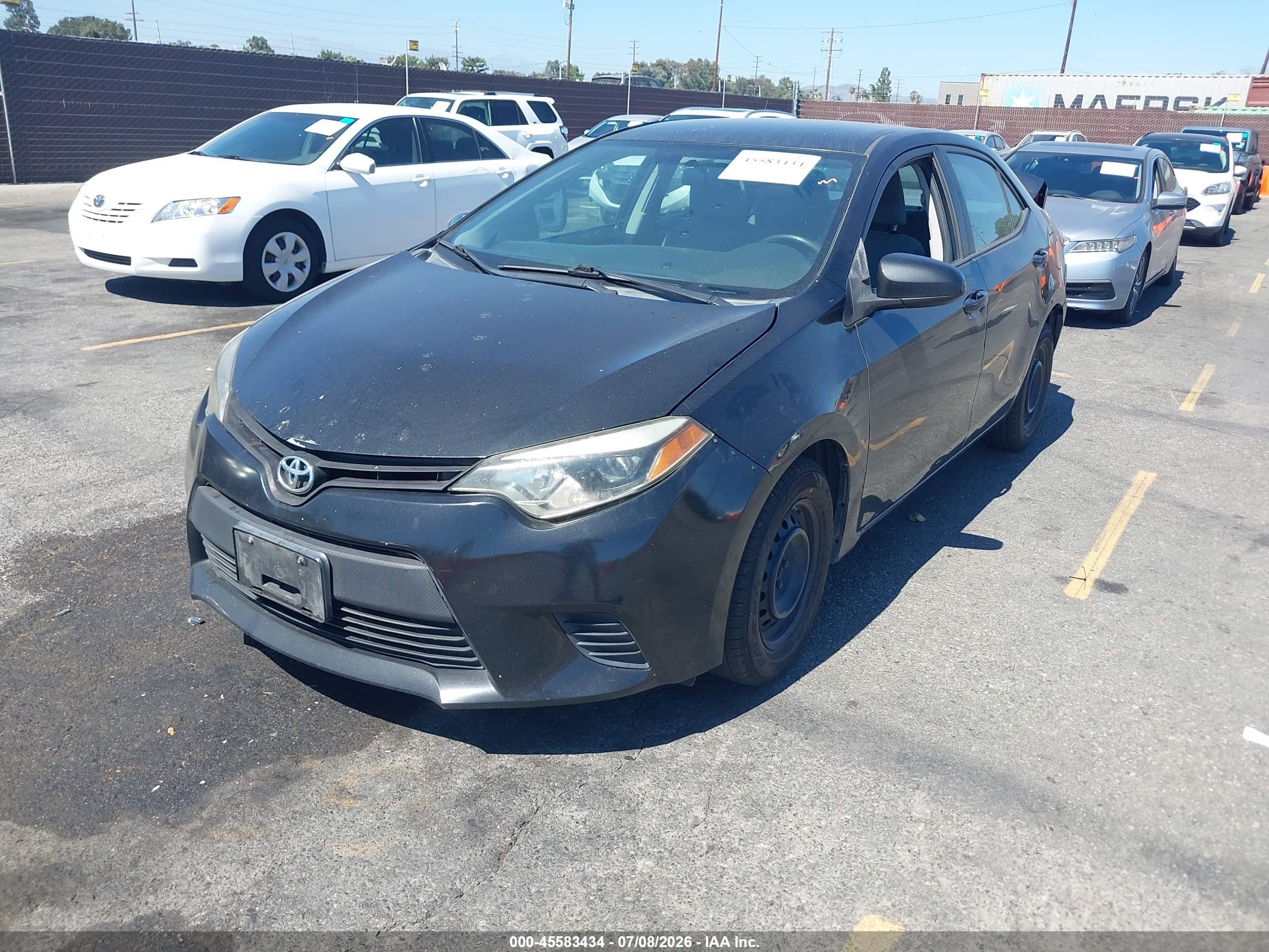 2015 Toyota Corolla L Black vin: 5YFBURHE0FP211683