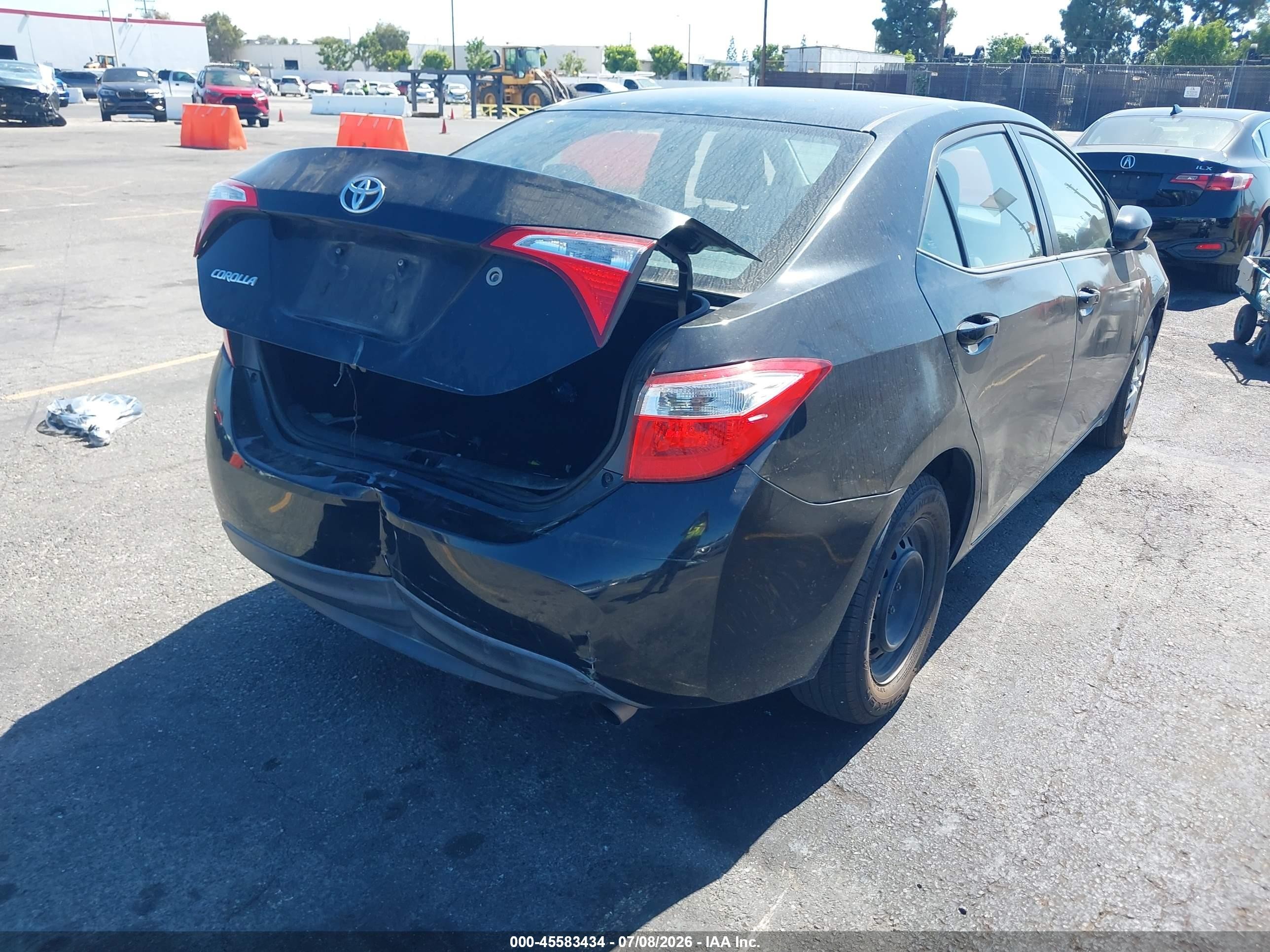2015 Toyota Corolla L Black vin: 5YFBURHE0FP211683