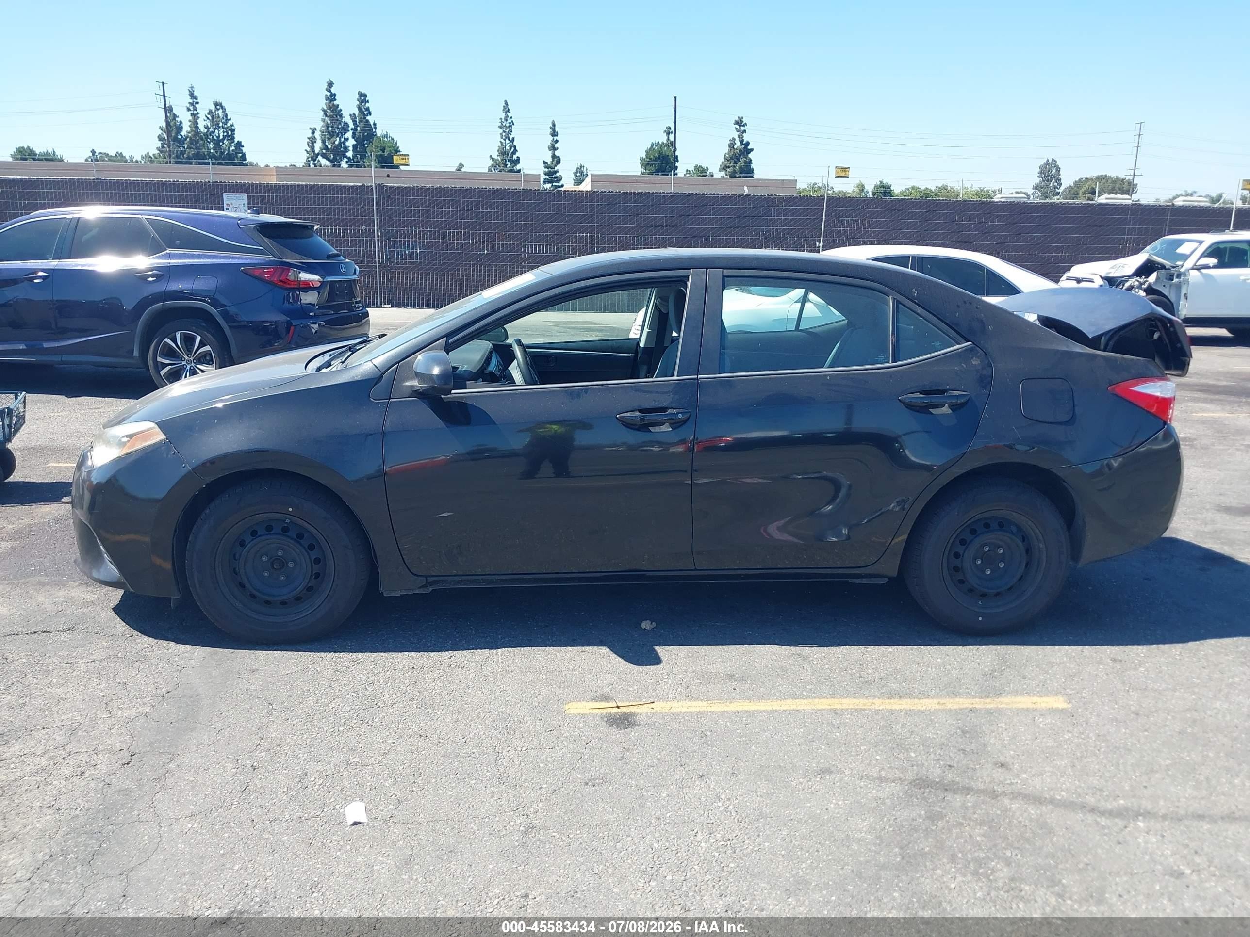 2015 Toyota Corolla L Black vin: 5YFBURHE0FP211683