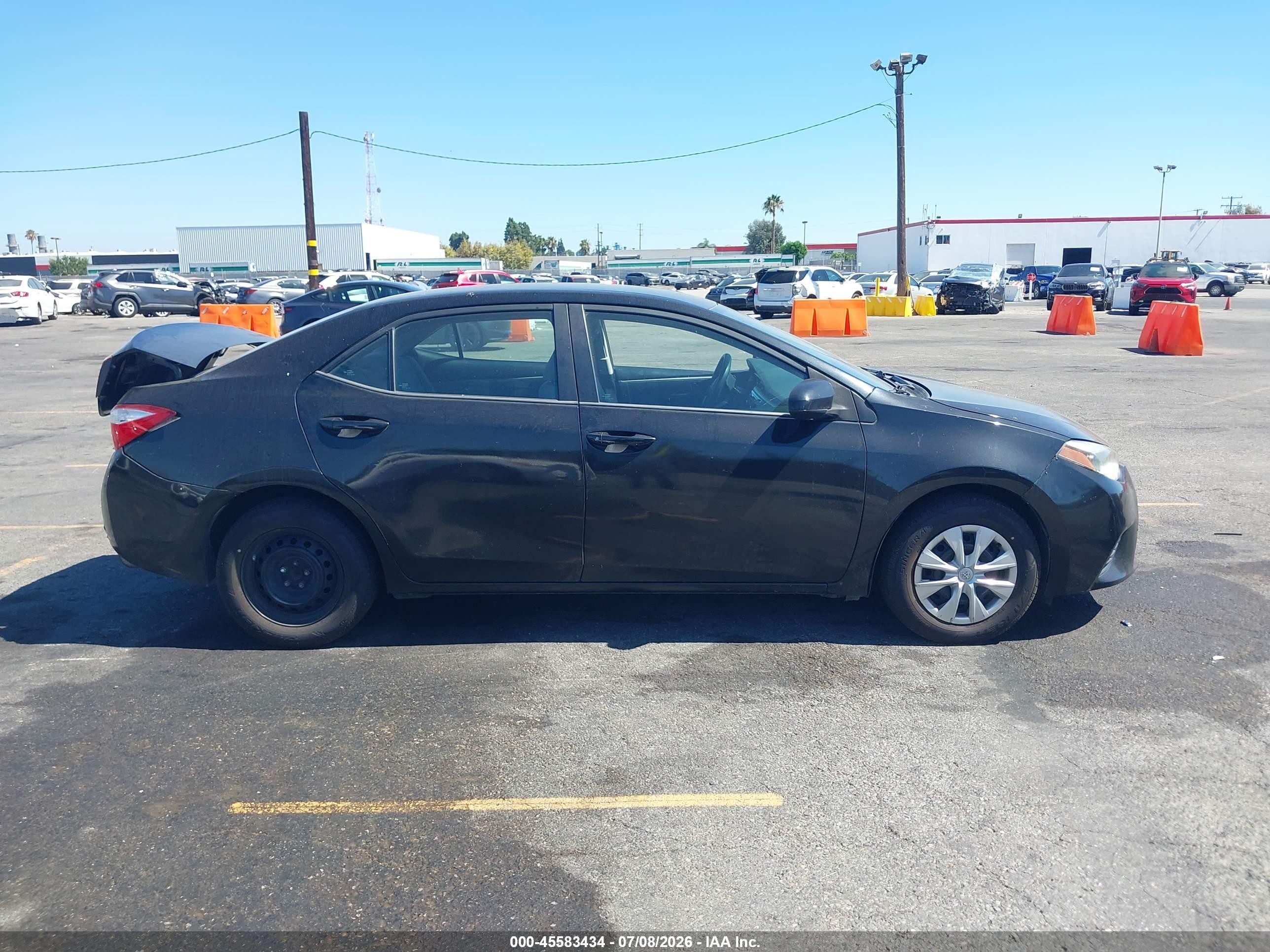 2015 Toyota Corolla L Black vin: 5YFBURHE0FP211683