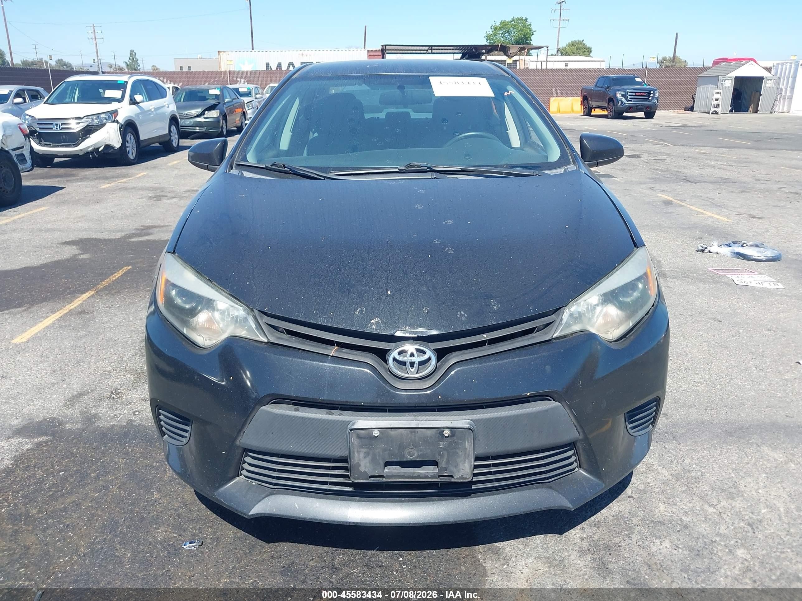 2015 Toyota Corolla L Black vin: 5YFBURHE0FP211683