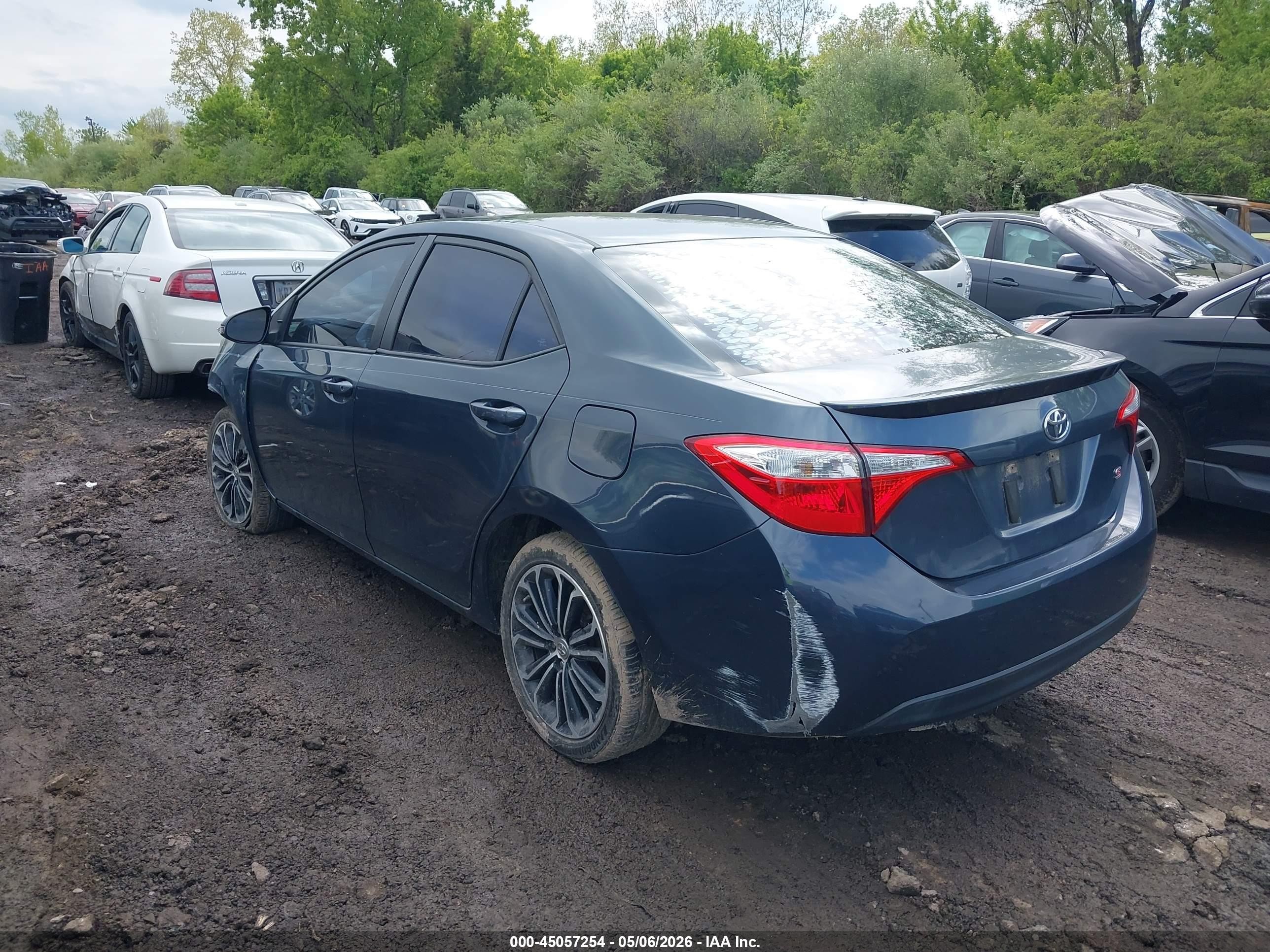 2015 Toyota Corolla S Plus Синий vin: 5YFBURHE0FP230279