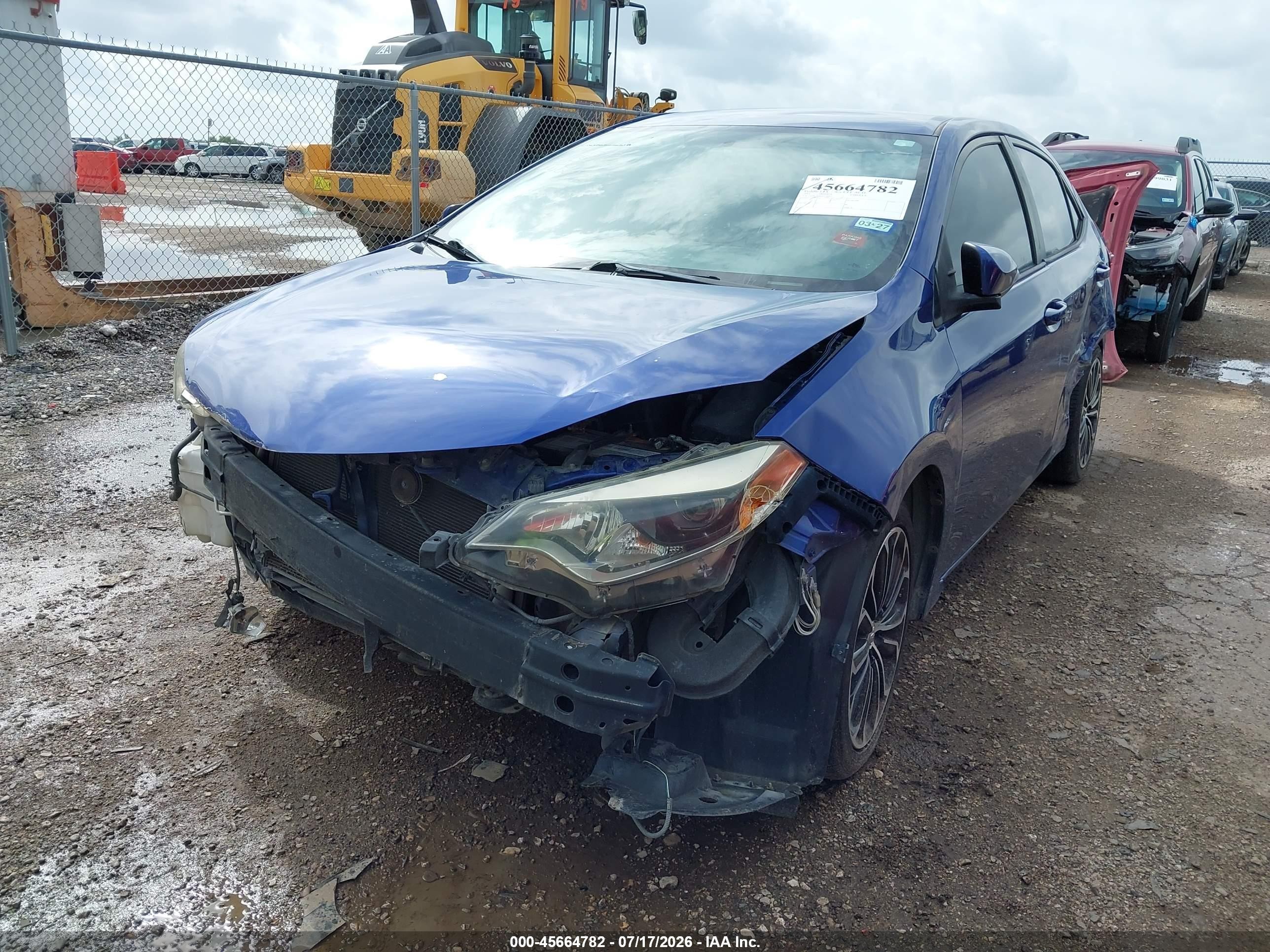 2015 Toyota Corolla S Plus Blue vin: 5YFBURHE0FP240097