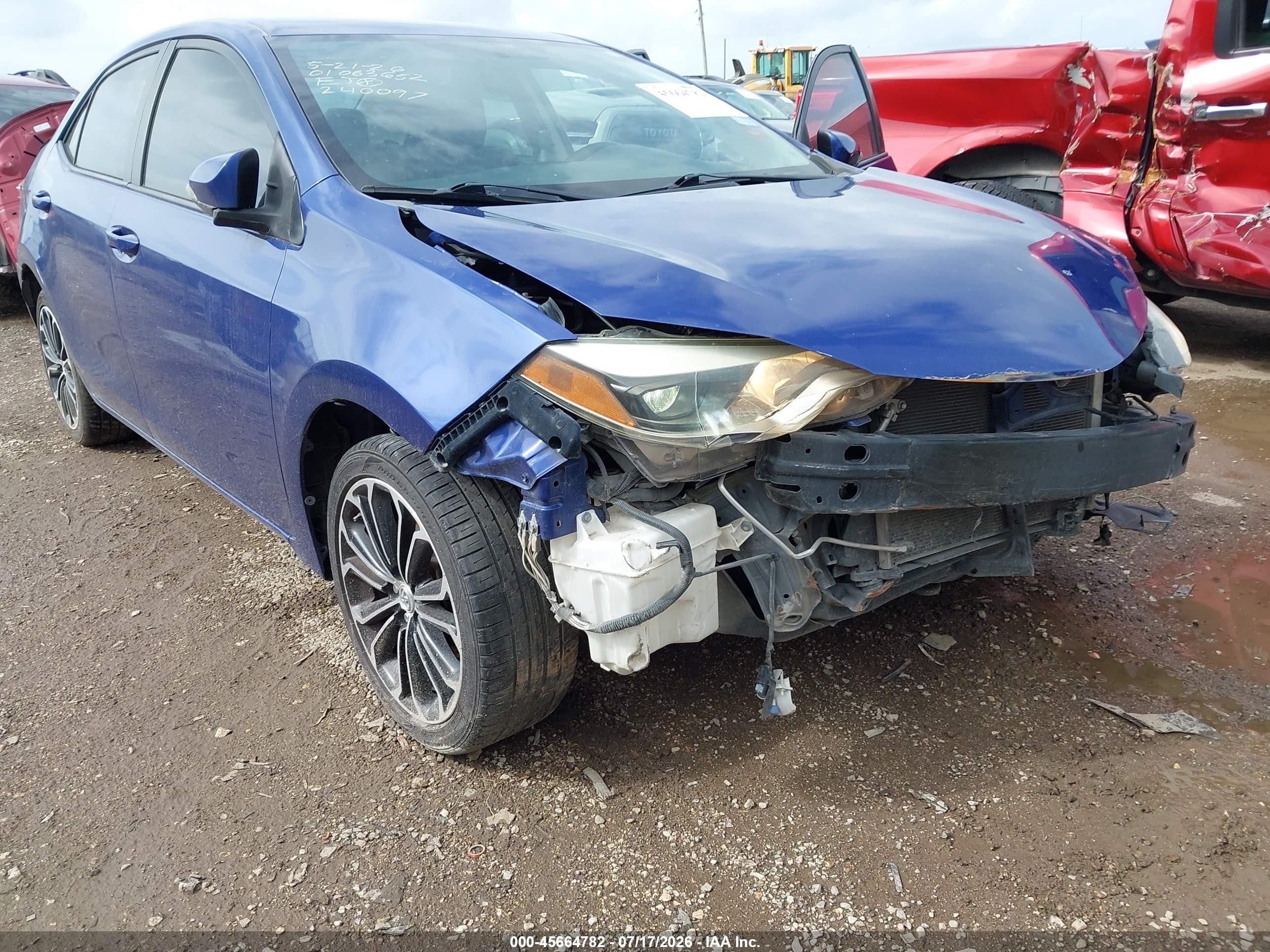 2015 Toyota Corolla S Plus Blue vin: 5YFBURHE0FP240097
