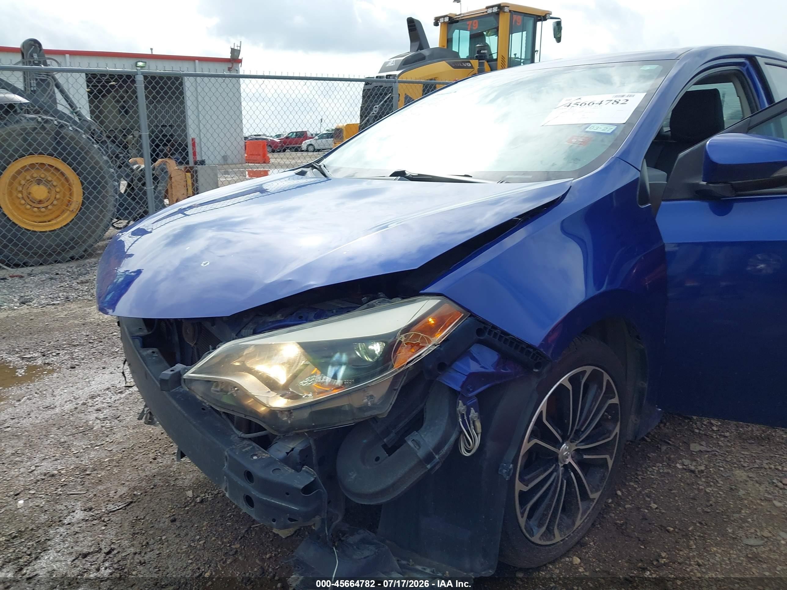 2015 Toyota Corolla S Plus Blue vin: 5YFBURHE0FP240097