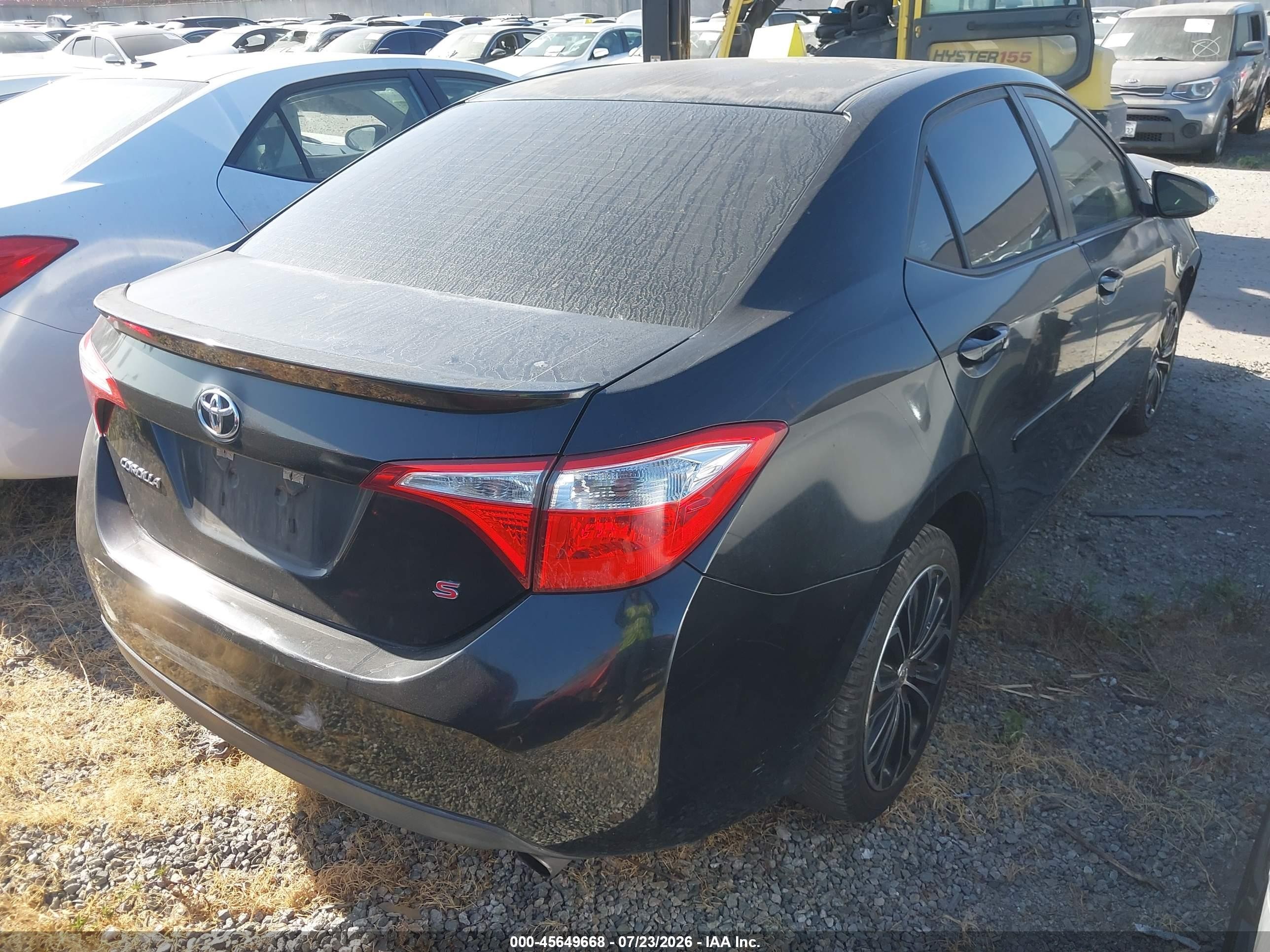 2015 Toyota Corolla S Plus Черный vin: 5YFBURHE0FP251004