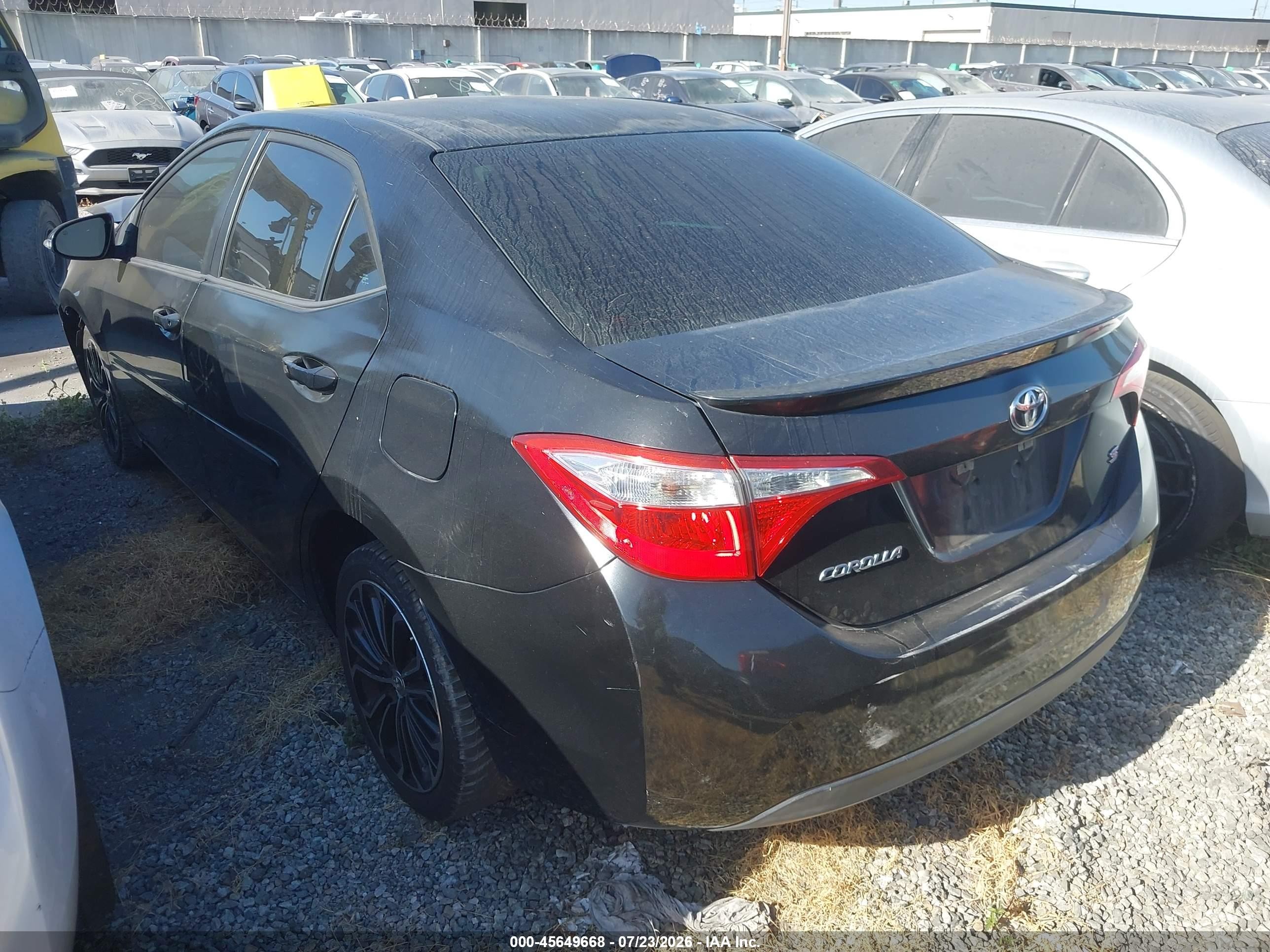 2015 Toyota Corolla S Plus Черный vin: 5YFBURHE0FP251004