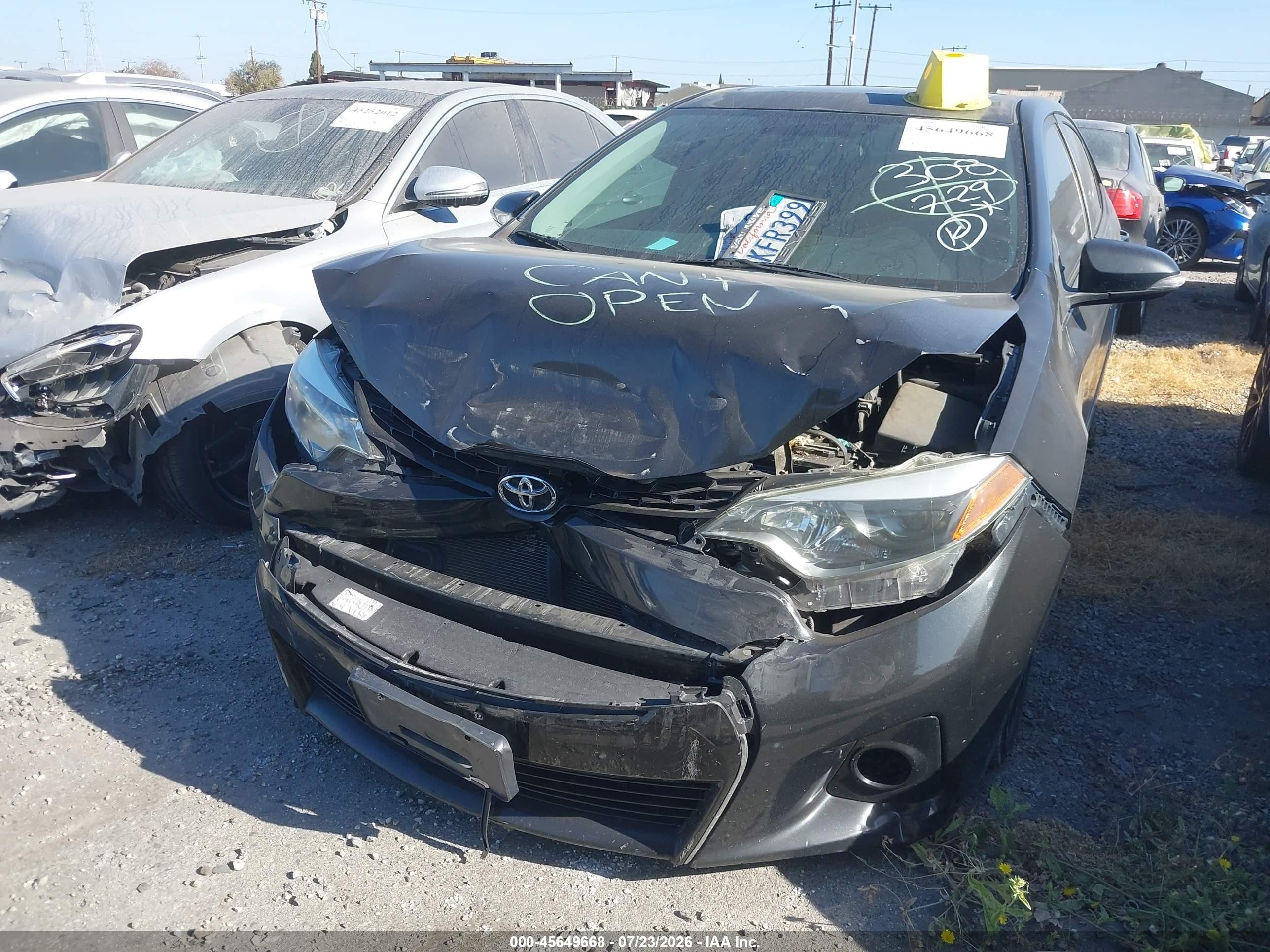 2015 Toyota Corolla S Plus Черный vin: 5YFBURHE0FP251004