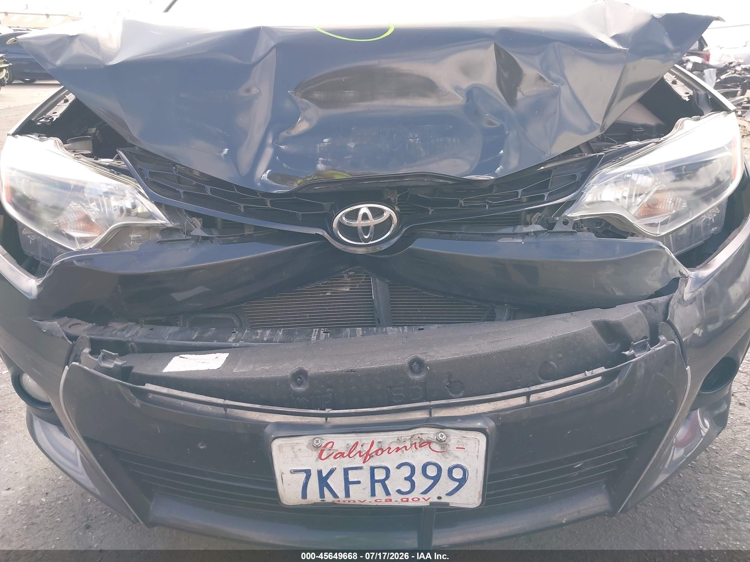2015 Toyota Corolla S Plus Черный vin: 5YFBURHE0FP251004