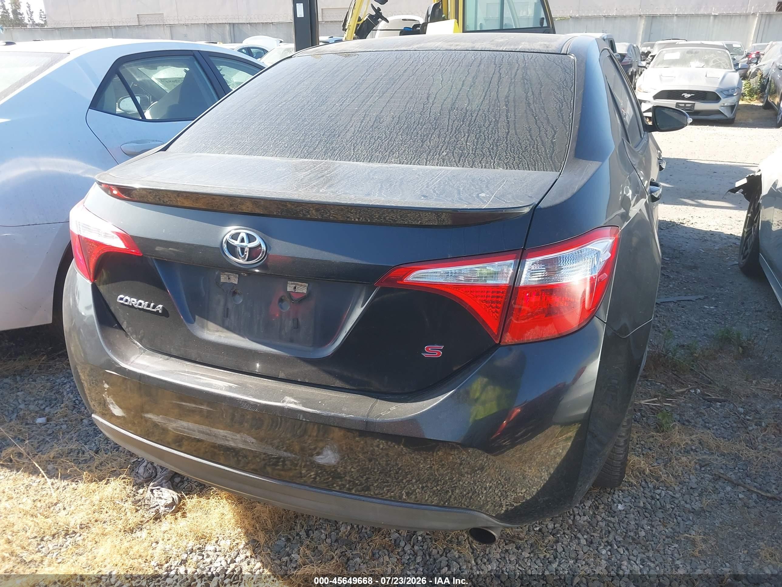 2015 Toyota Corolla S Plus Черный vin: 5YFBURHE0FP251004