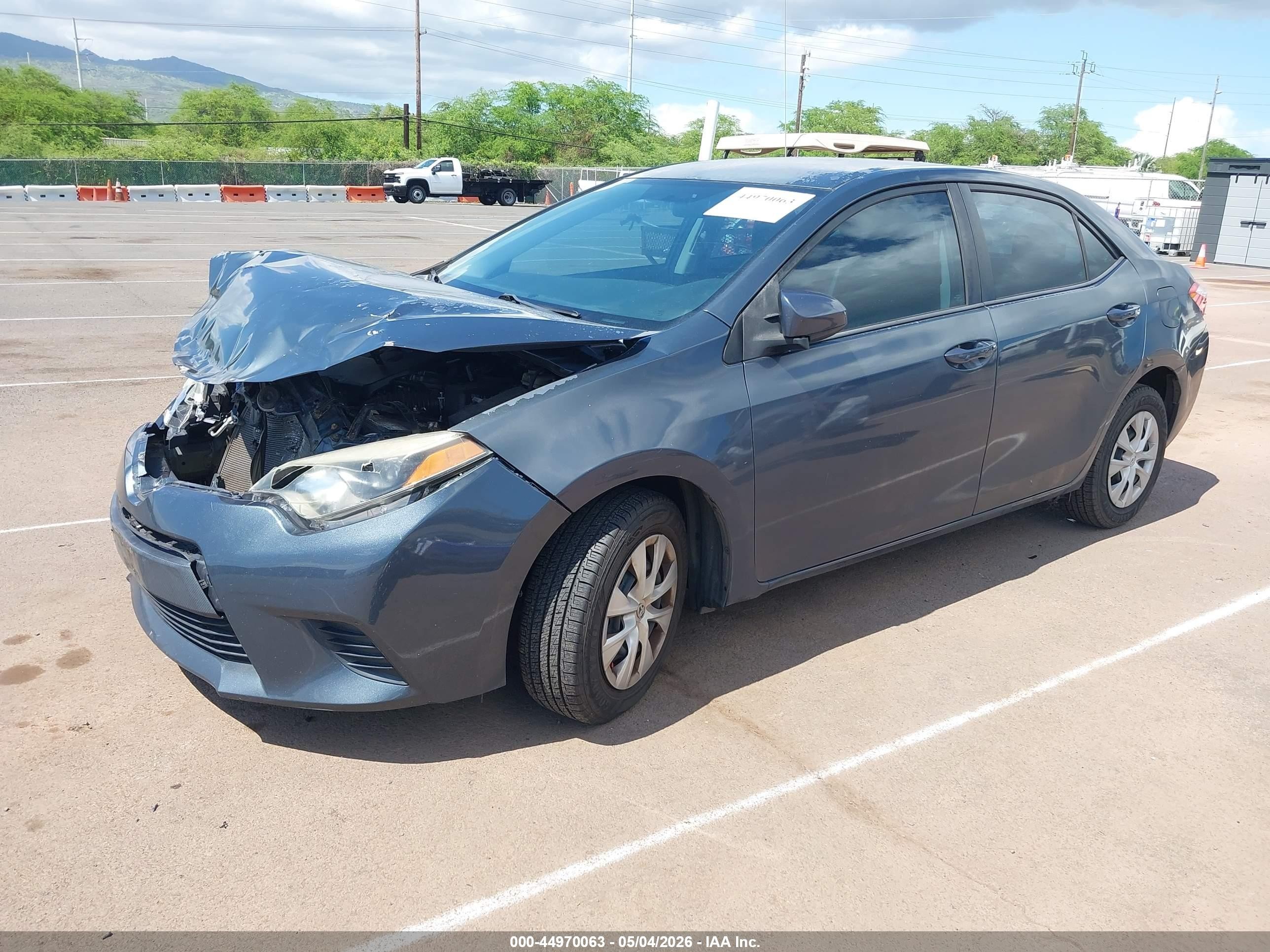 2015 Toyota Corolla L Gray vin: 5YFBURHE0FP255666