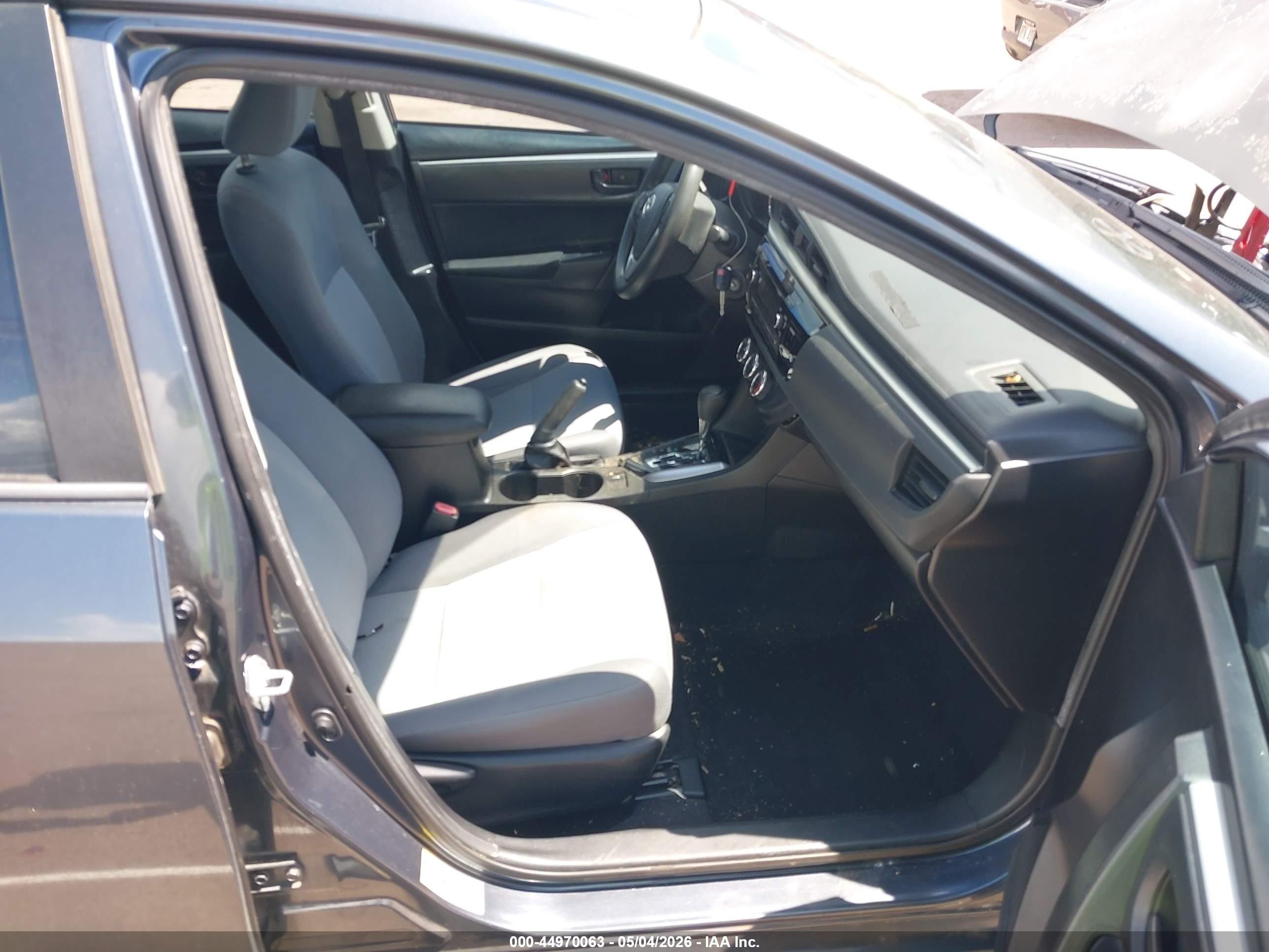 2015 Toyota Corolla L Gray vin: 5YFBURHE0FP255666