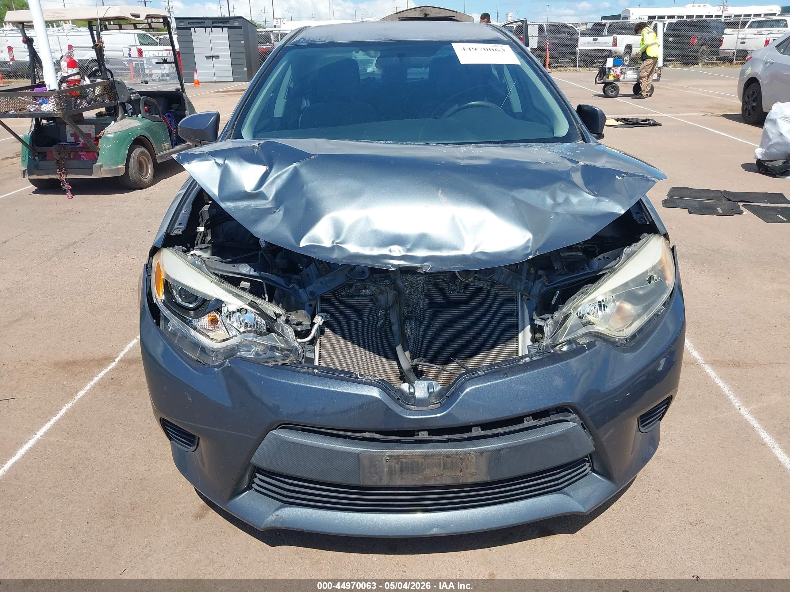 2015 Toyota Corolla L Gray vin: 5YFBURHE0FP255666