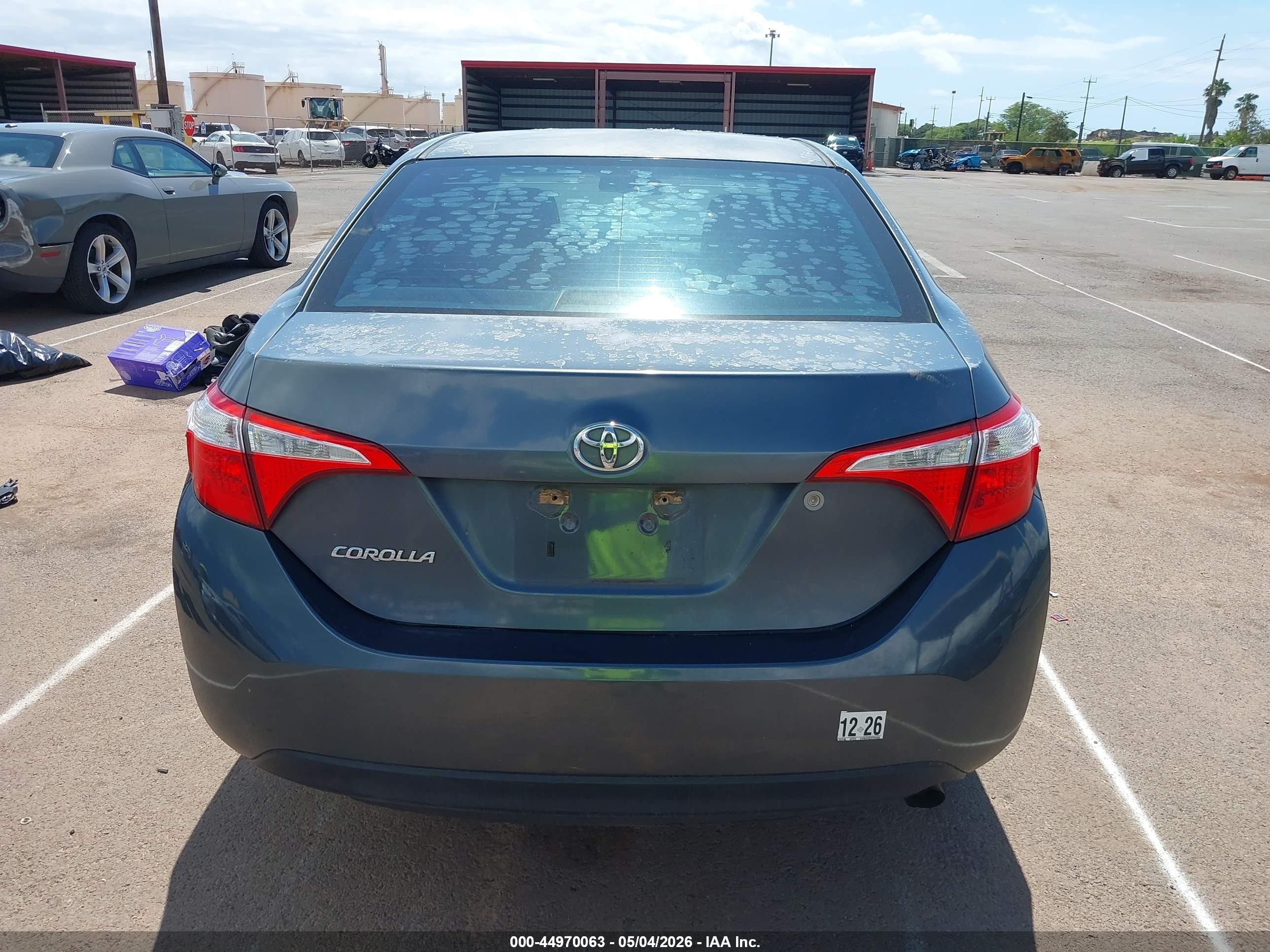 2015 Toyota Corolla L Gray vin: 5YFBURHE0FP255666
