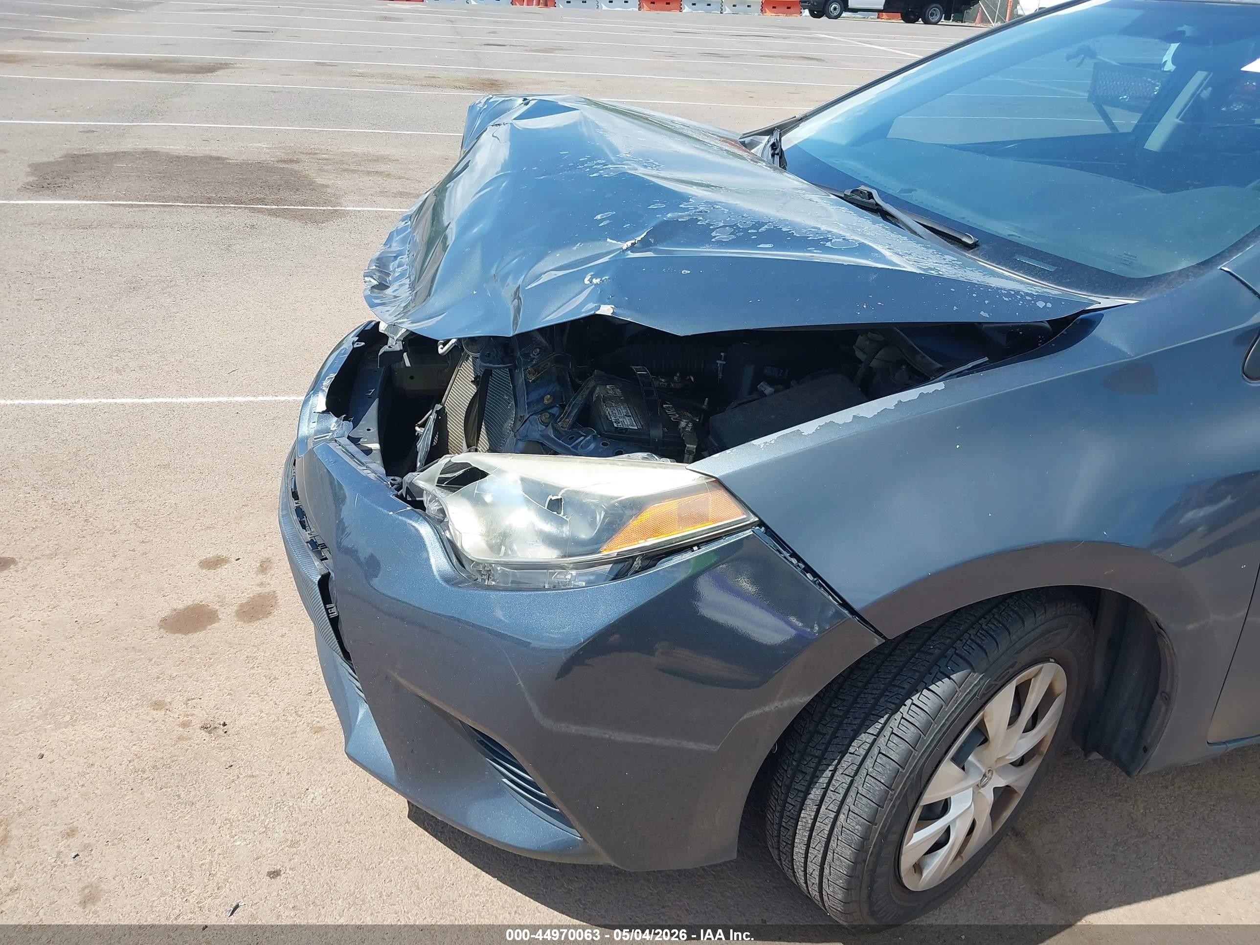 2015 Toyota Corolla L Gray vin: 5YFBURHE0FP255666