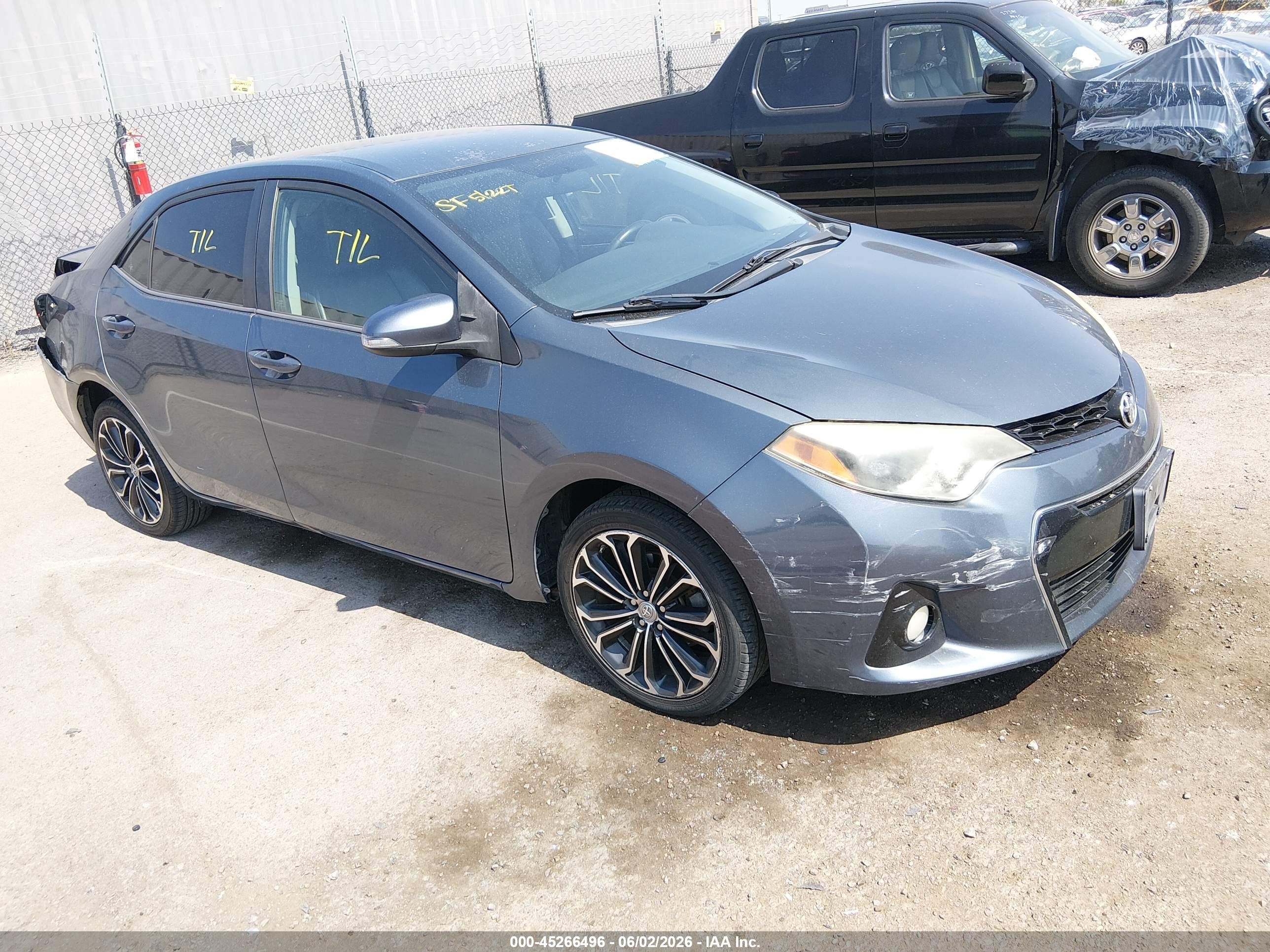 2015 Toyota Corolla S Plus Gray vin: 5YFBURHE0FP267736