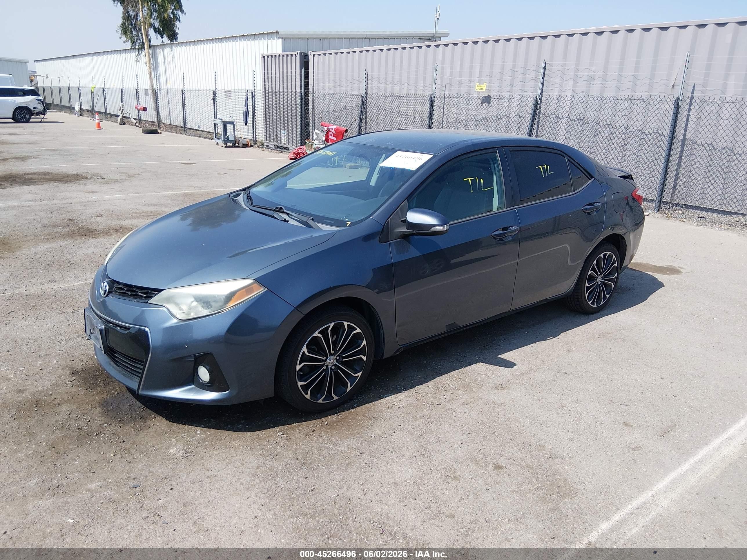 2015 Toyota Corolla S Plus Gray vin: 5YFBURHE0FP267736