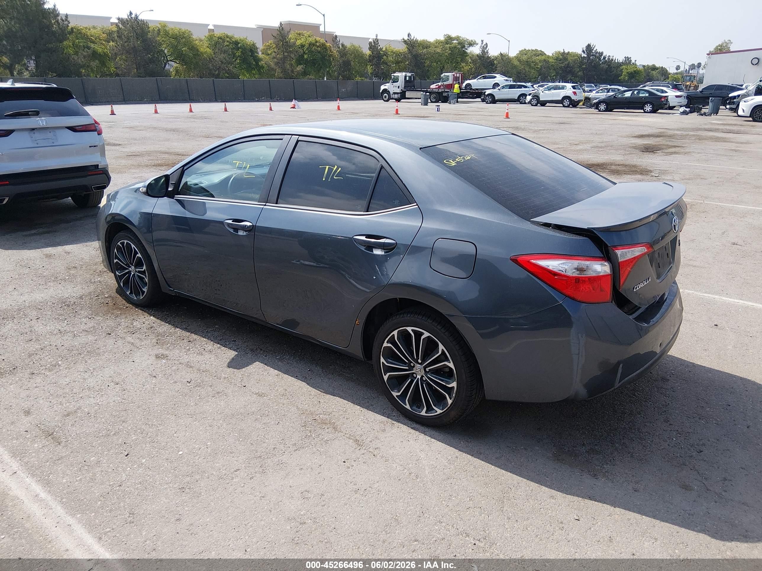 2015 Toyota Corolla S Plus Gray vin: 5YFBURHE0FP267736