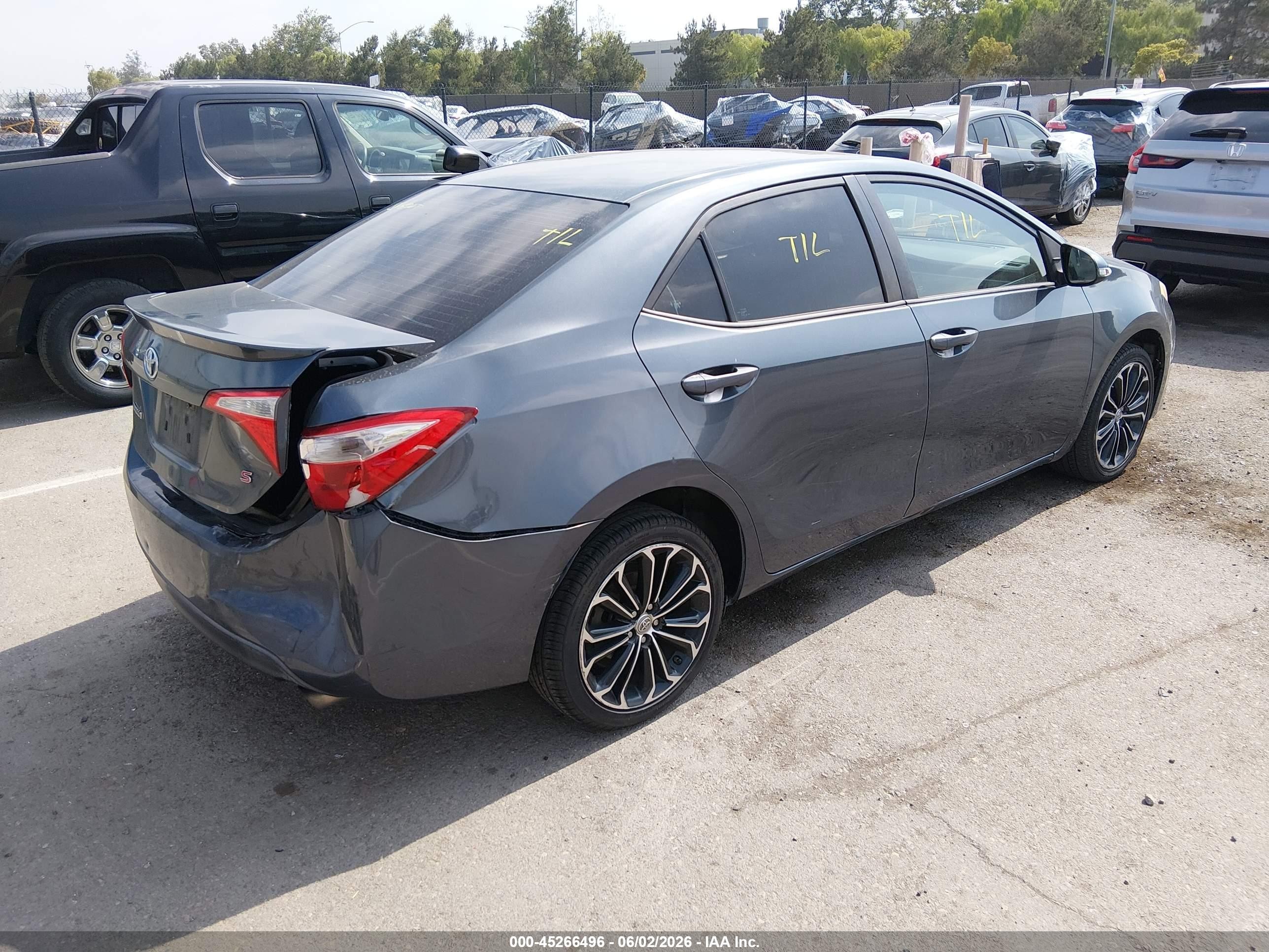 2015 Toyota Corolla S Plus Gray vin: 5YFBURHE0FP267736