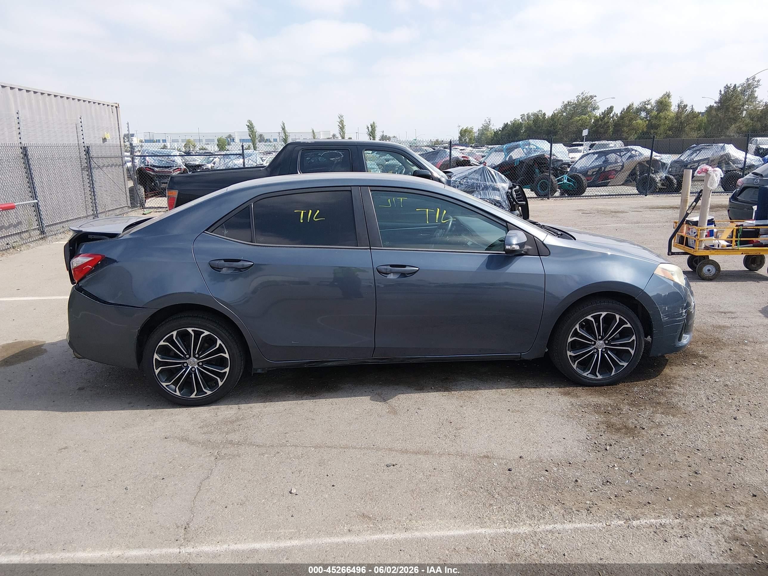 2015 Toyota Corolla S Plus Gray vin: 5YFBURHE0FP267736