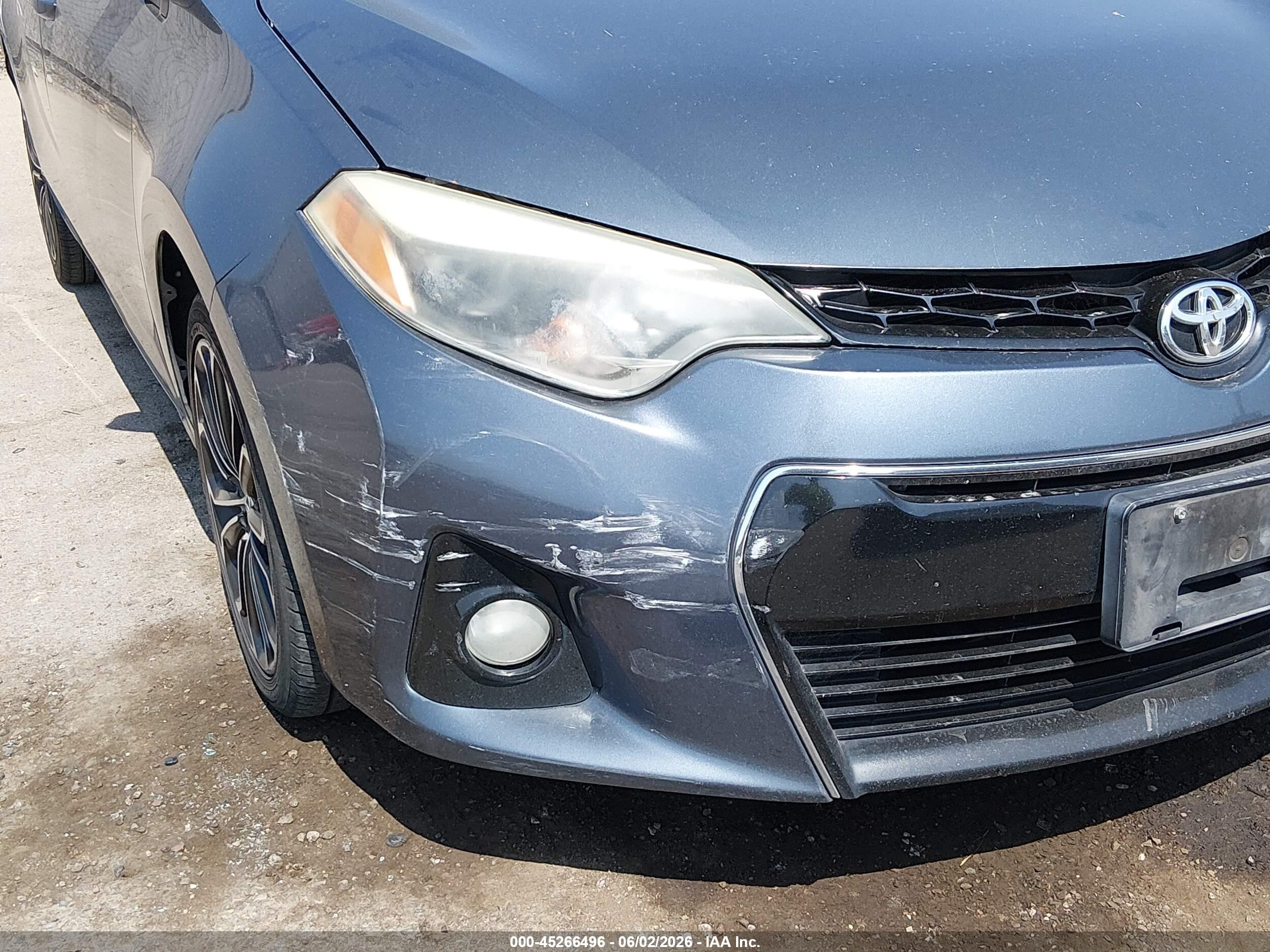 2015 Toyota Corolla S Plus Gray vin: 5YFBURHE0FP267736