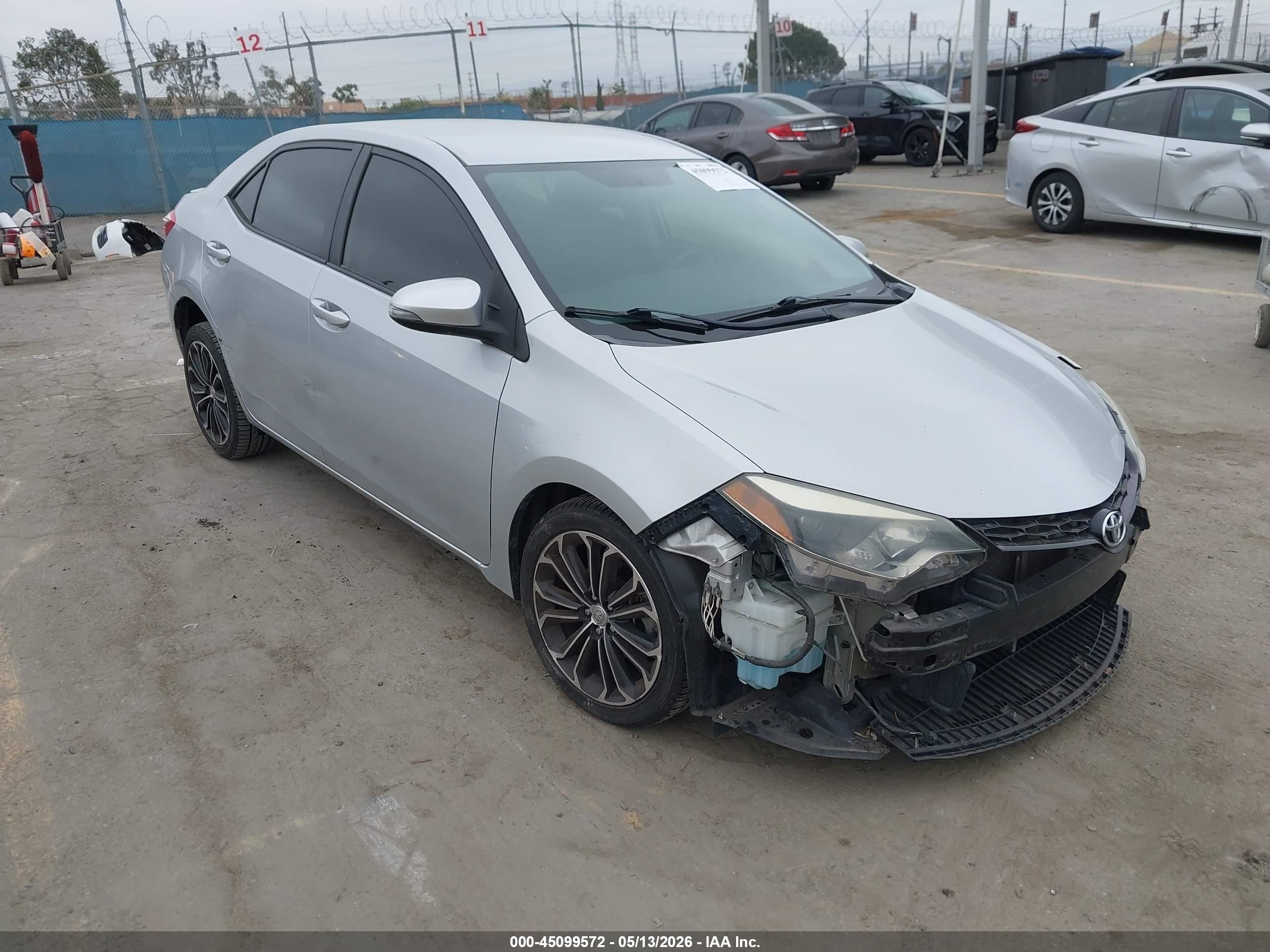 2015 Toyota Corolla S Plus Silver vin: 5YFBURHE0FP280647