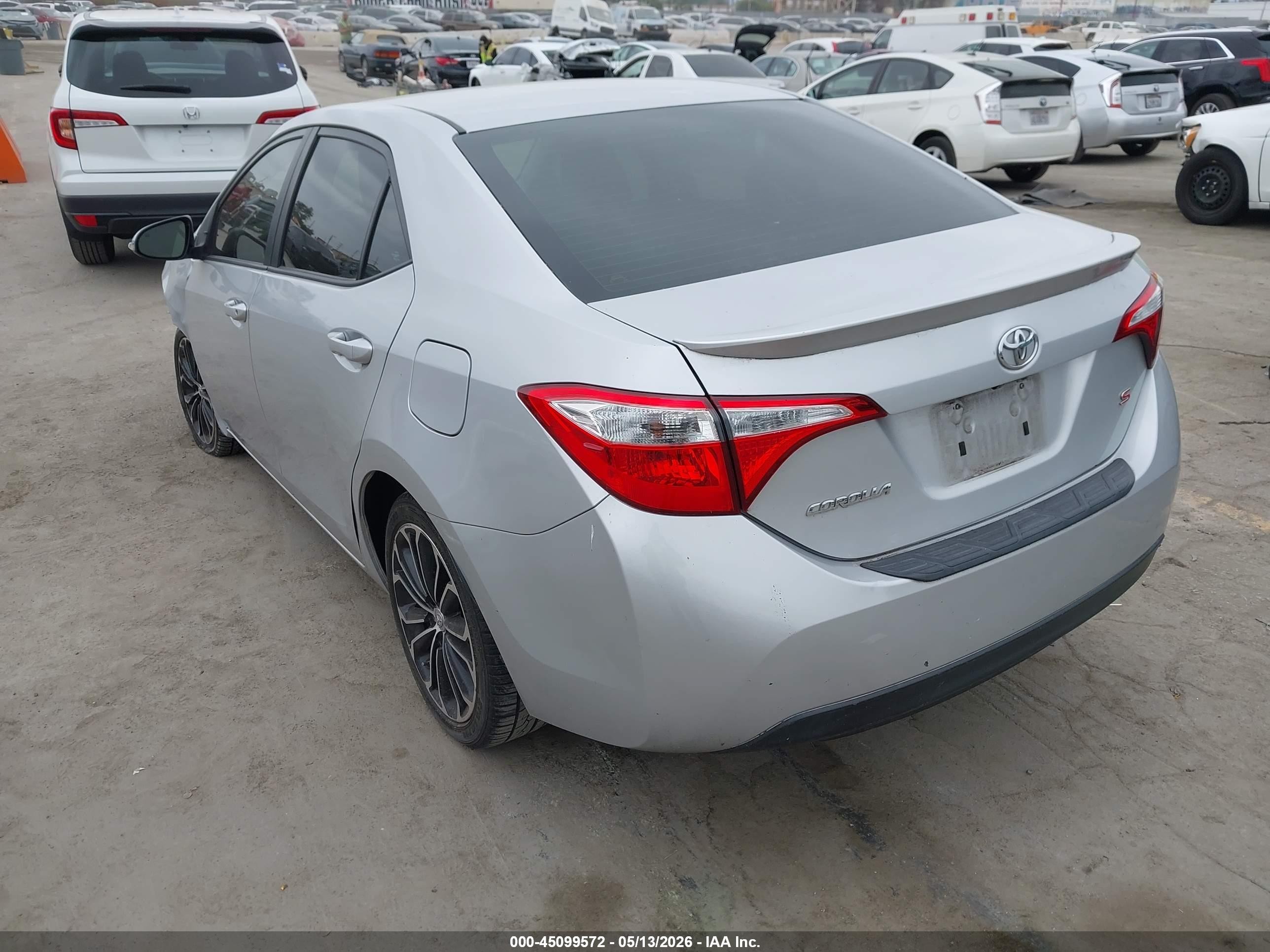 2015 Toyota Corolla S Plus Silver vin: 5YFBURHE0FP280647