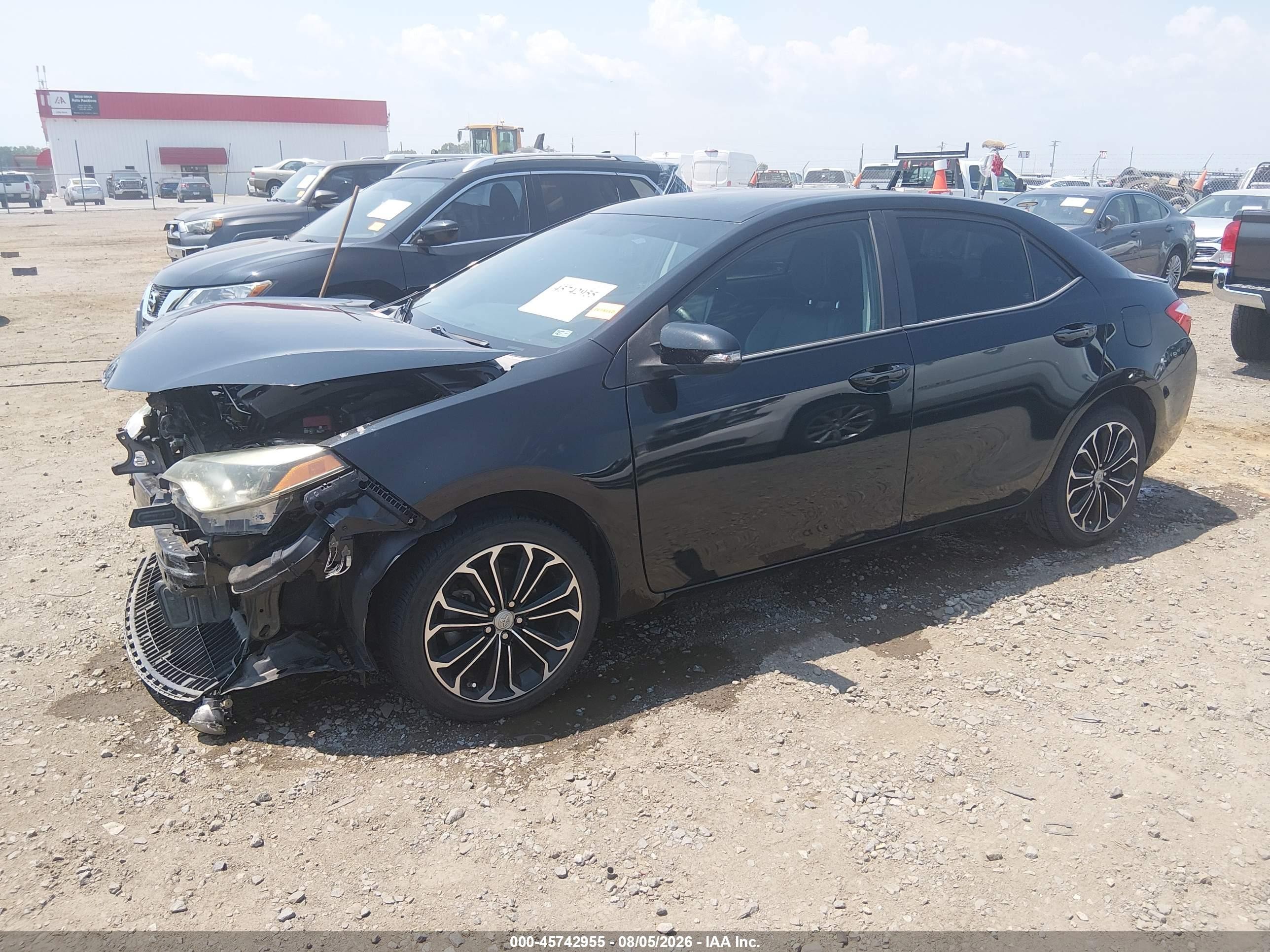 2015 Toyota Corolla S/s Plus/s Premium Черный vin: 5YFBURHE0FP304428