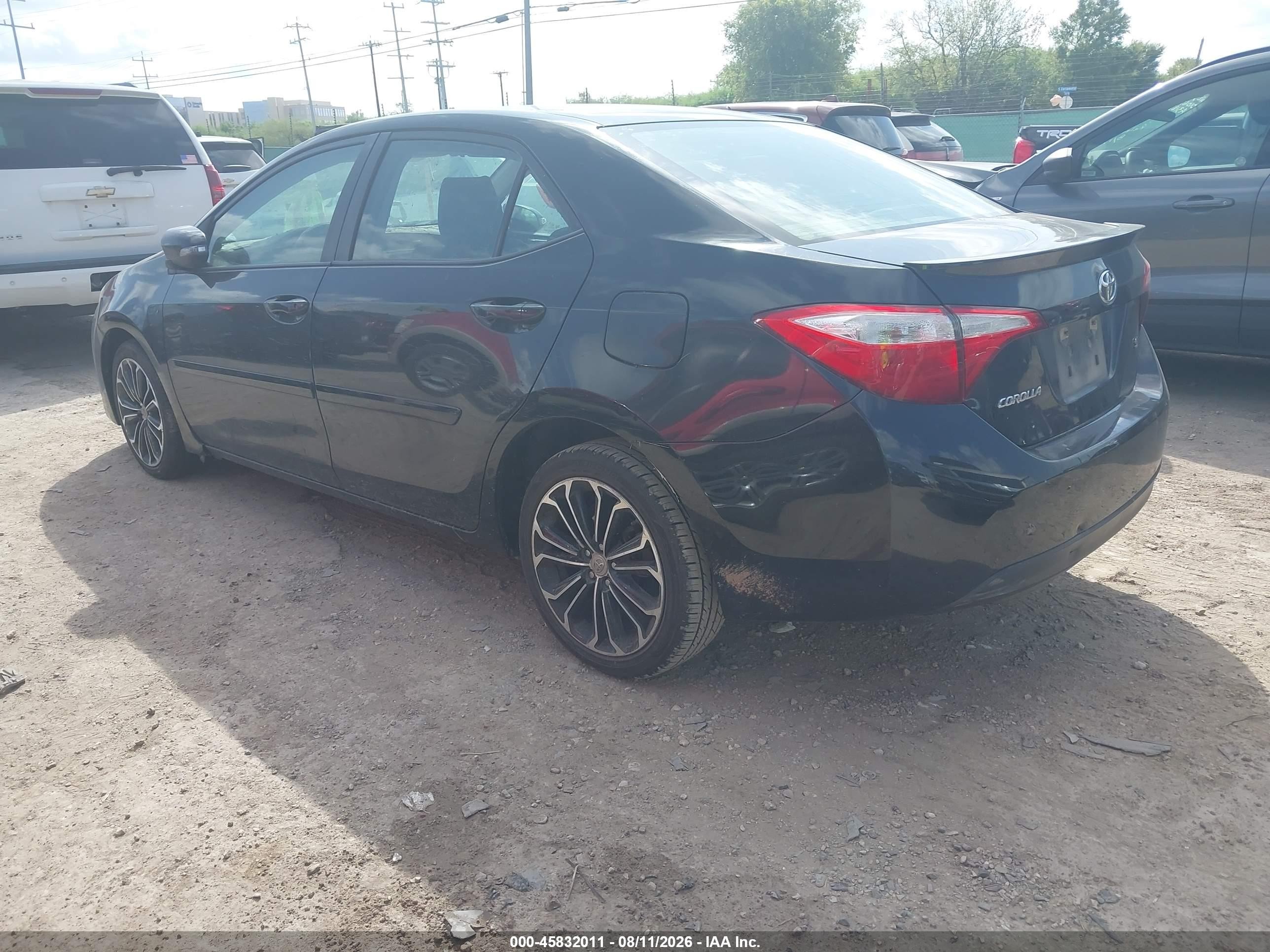 2015 Toyota Corolla S Plus Black vin: 5YFBURHE0FP333279
