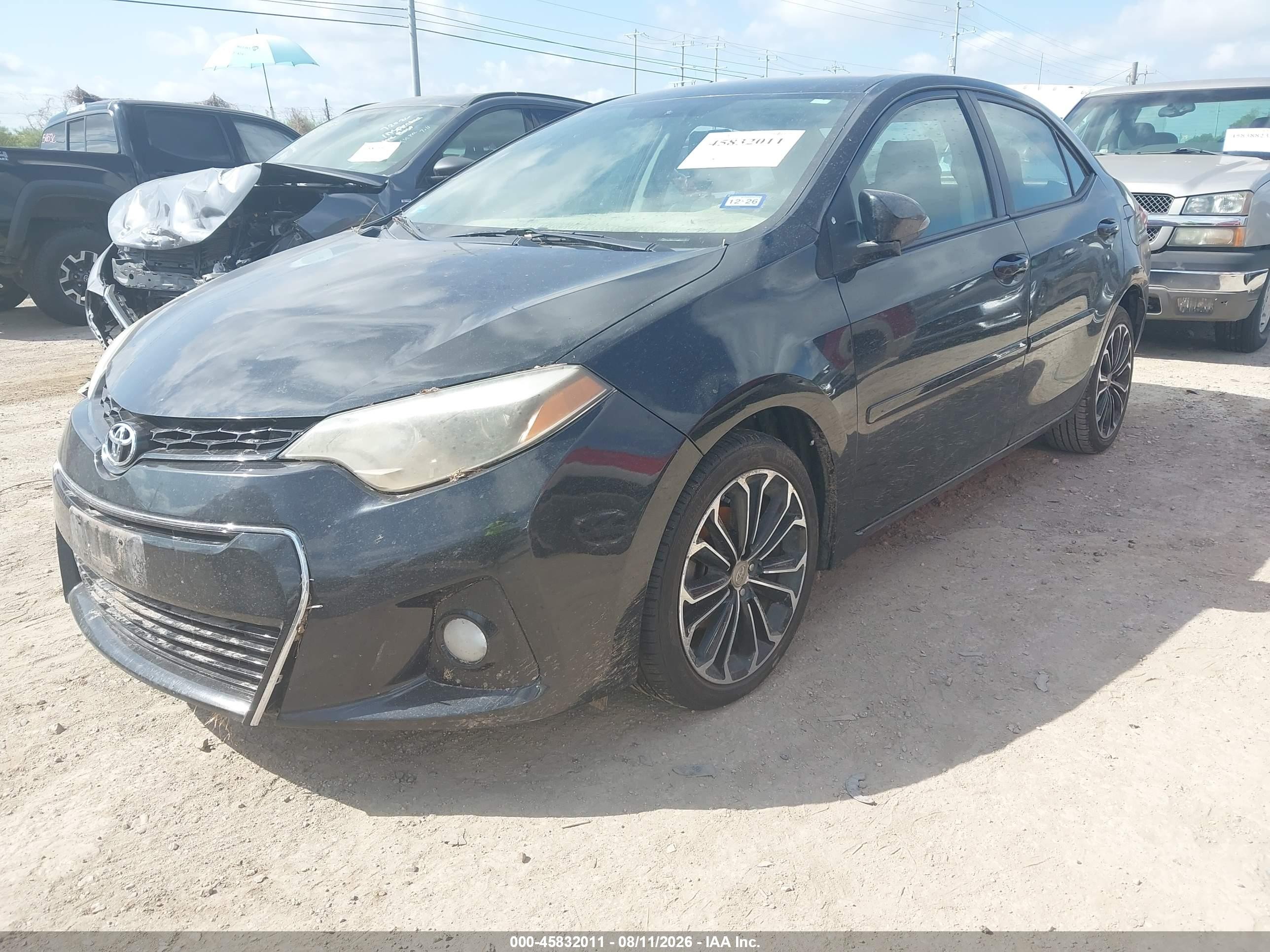 2015 Toyota Corolla S Plus Black vin: 5YFBURHE0FP333279